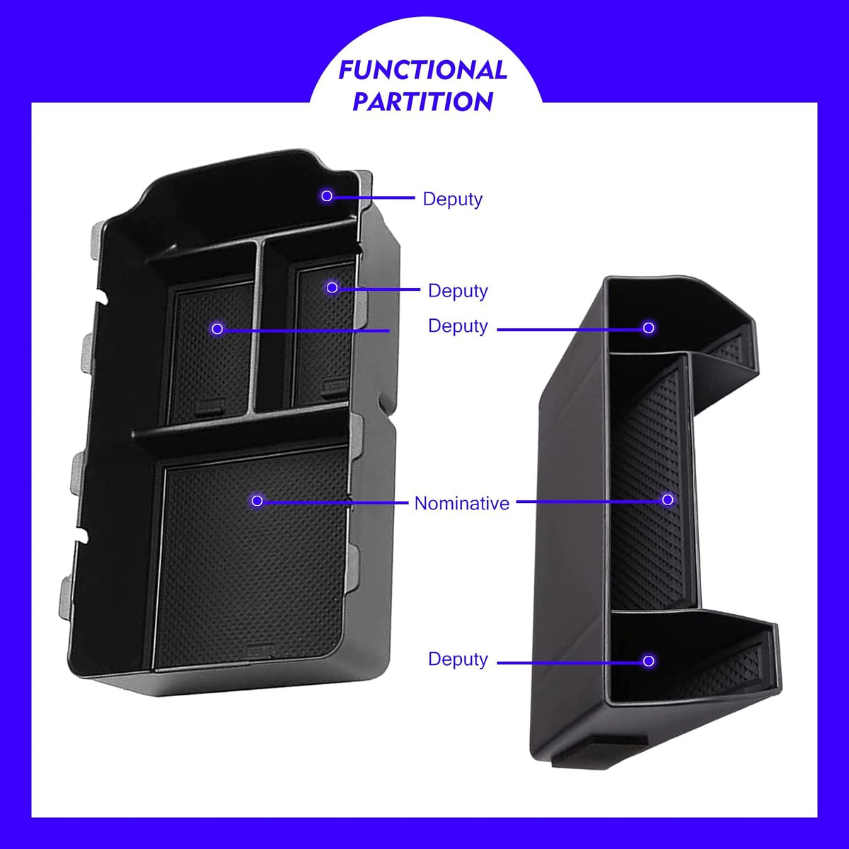 for Honda Civic 2024 2025 2026 Center Console Organizer Tray(2pcs)