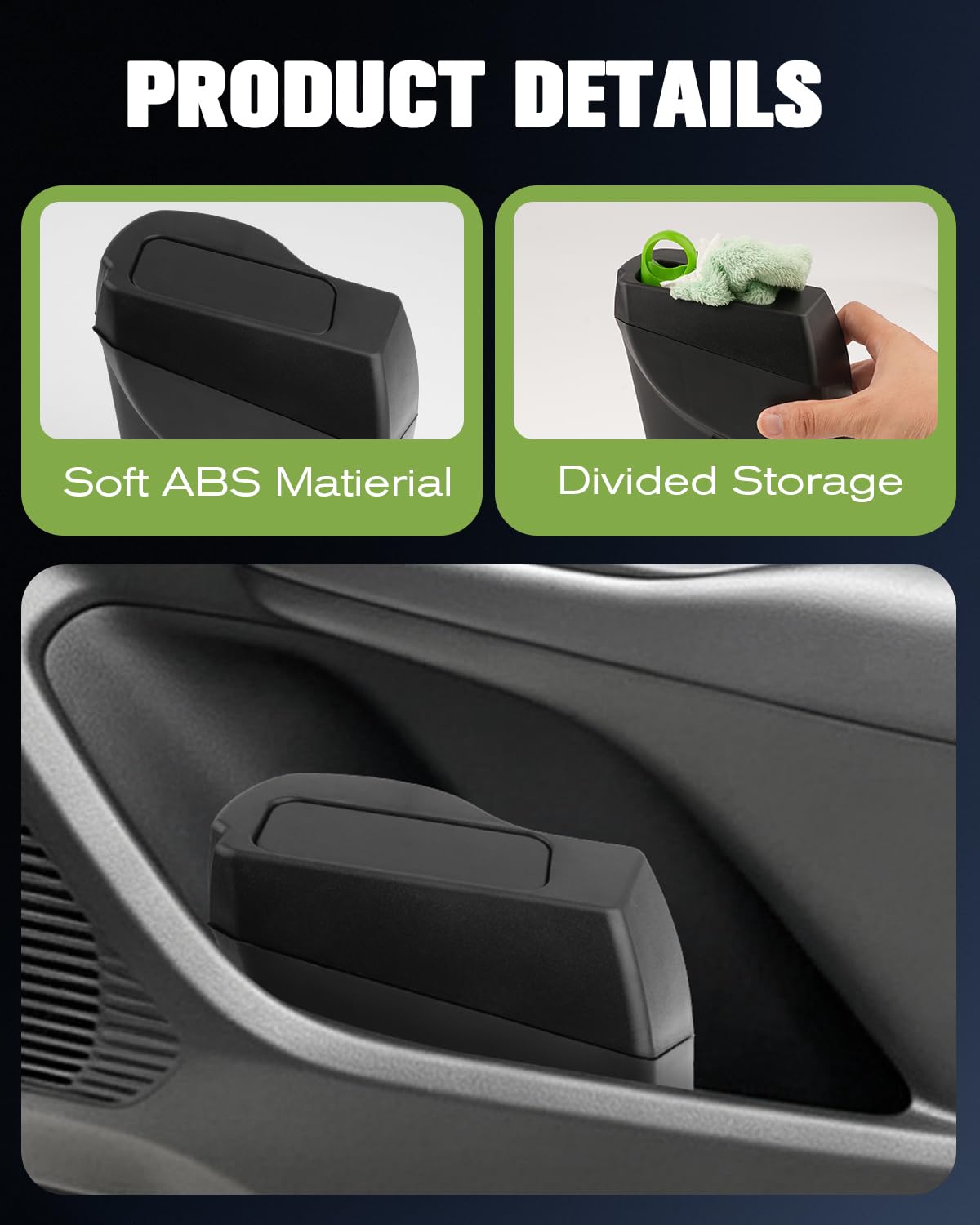 YEE PIN 2026 Prius Door Trash Can Trash Bin for Door 2026 Prius XSE Car Door Trashcan Trash Holder for 2023-2027 Toyota Prius Accessories (LE/XLE Premium/Limited/Prime SE/XSE Premium) Passenger Side