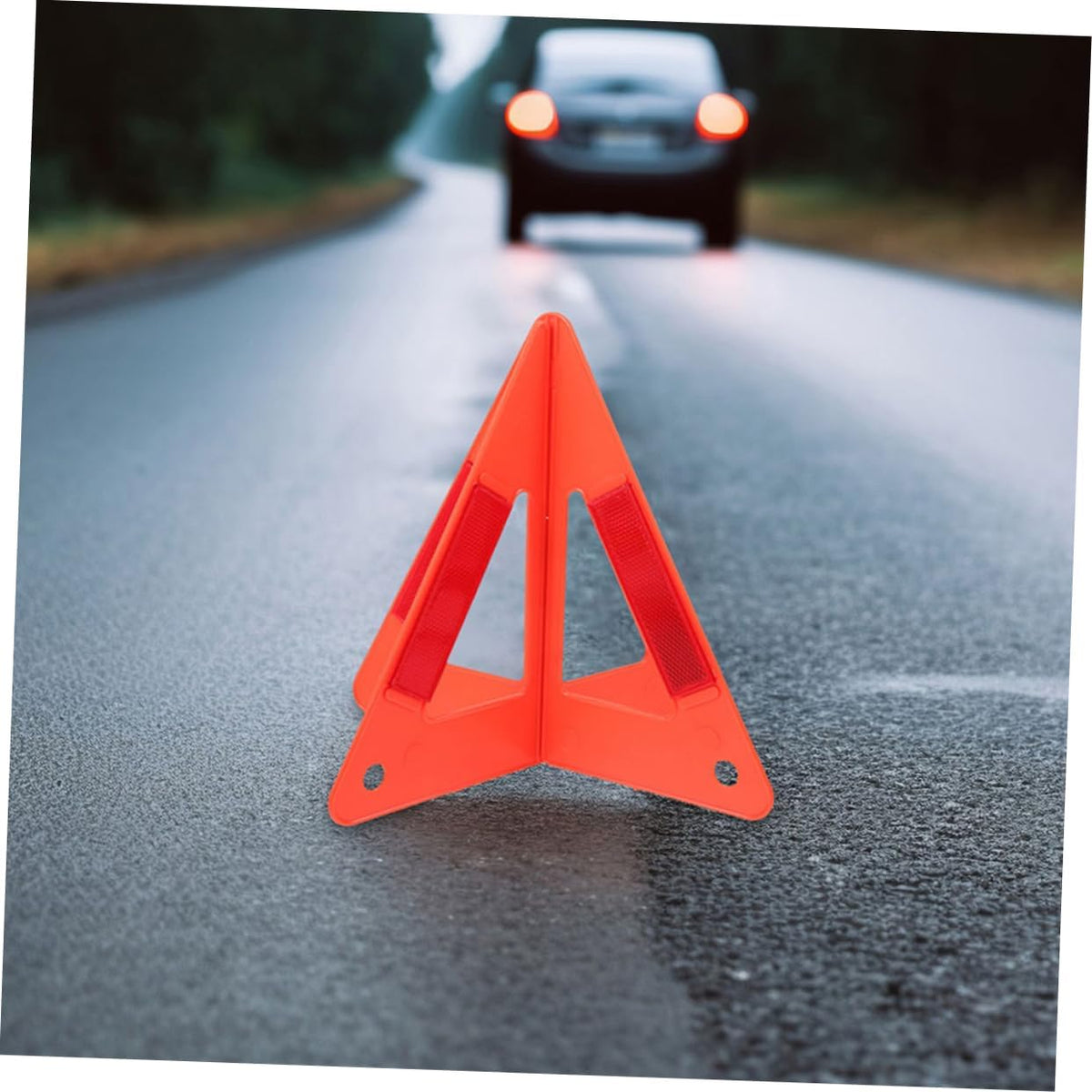 5pcs Red Plastic Emergency Road Triangle Warning Signs for Vehicles