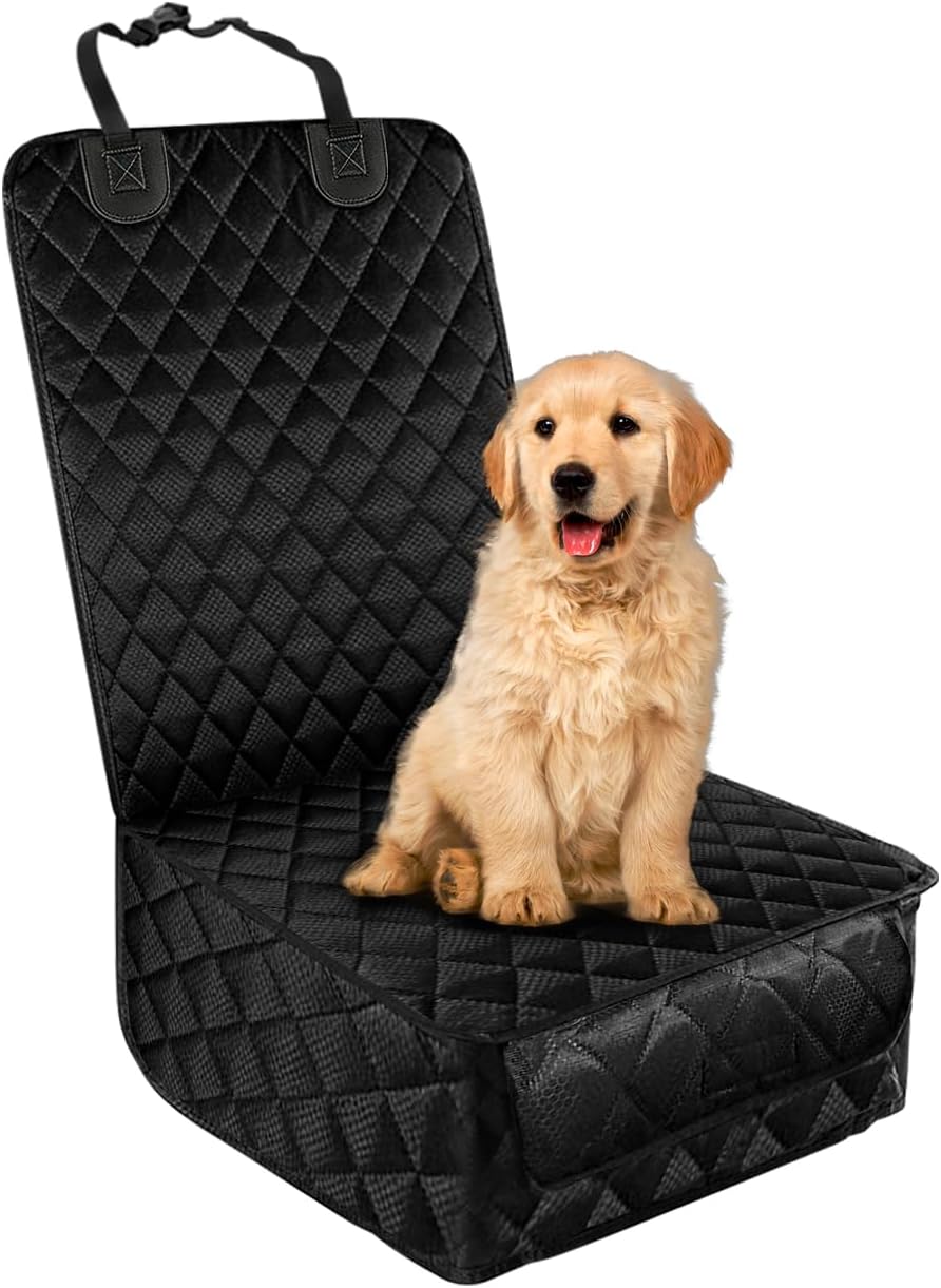 Dog Car Seat Cover for Front Seat, Waterproof & Scratch-Proof Pet Seat Protector, Nonslip Car Seat Cover for Dogs, Universal Fit for Cars, Trucks & SUVs, Standard Size