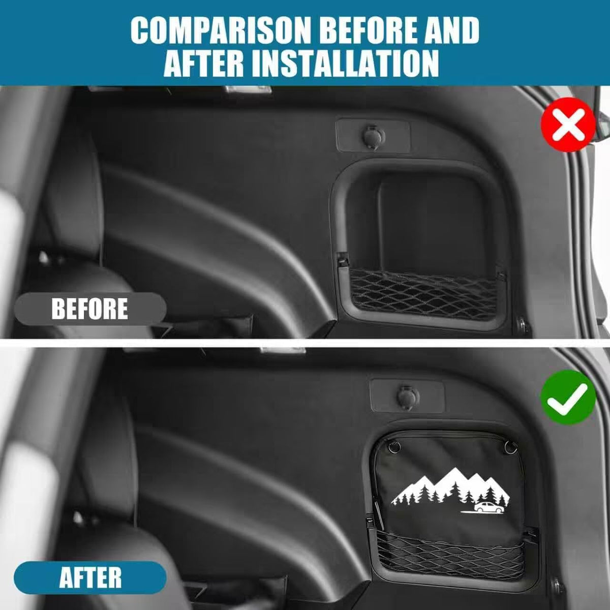 Trunk Organizer Storage Backpack for Toyota RAV4 2019-2025 Pocket Bag