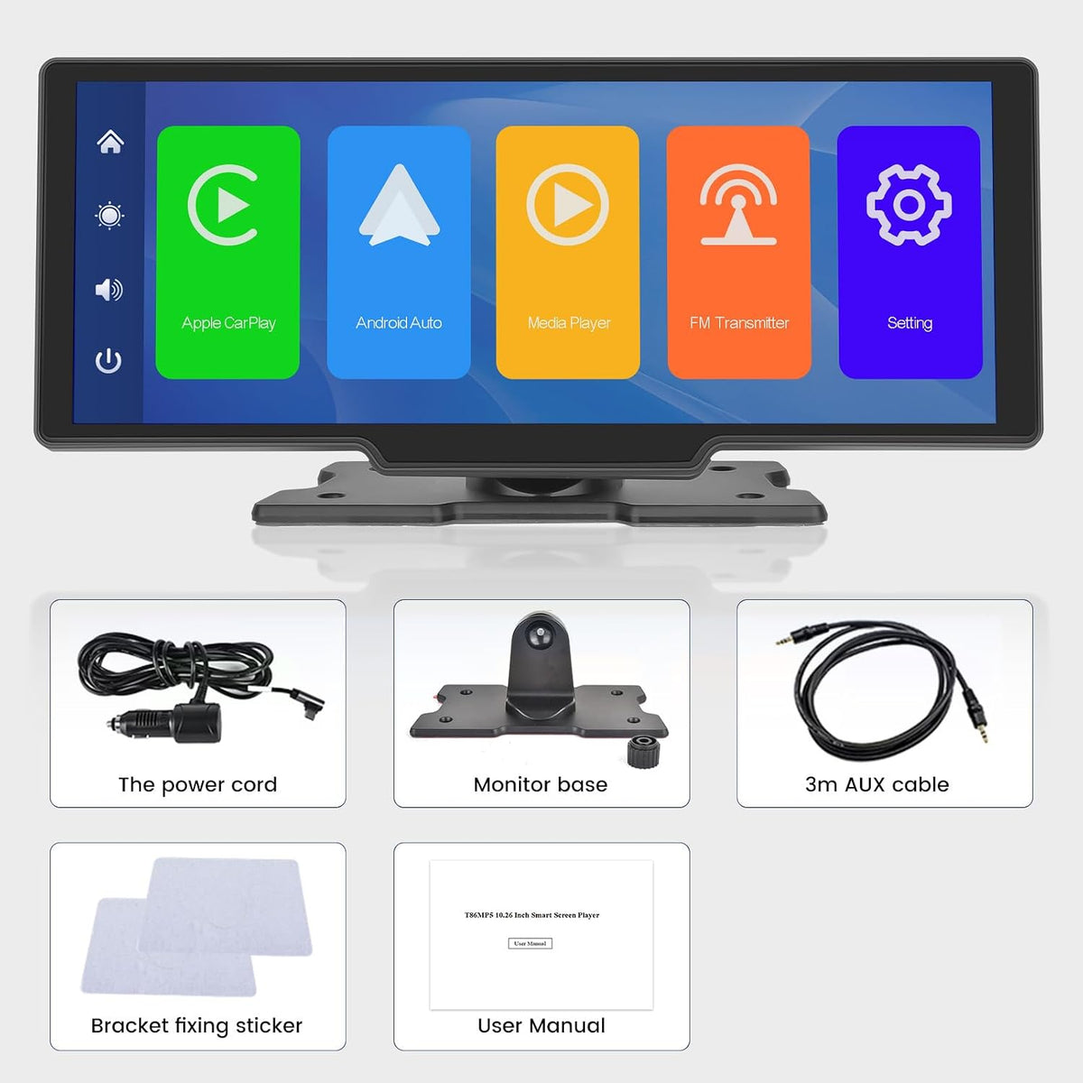 Carplay Screen Stereo 10.3 inch HD Wireless Car Play & Android Auto