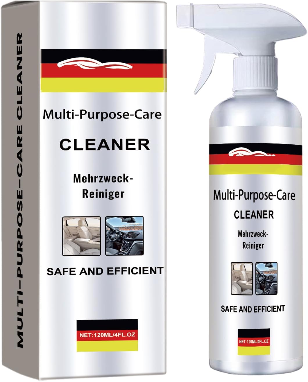Auto Parts Multi-Purpose Foam Cleaner,Household Car Interior Maintenance Decontamination Solution for Leather, Plastic, Fabric Seats & Dashboards | Quick Stain Remover | Fresh Lemon Scent | 4 Oz