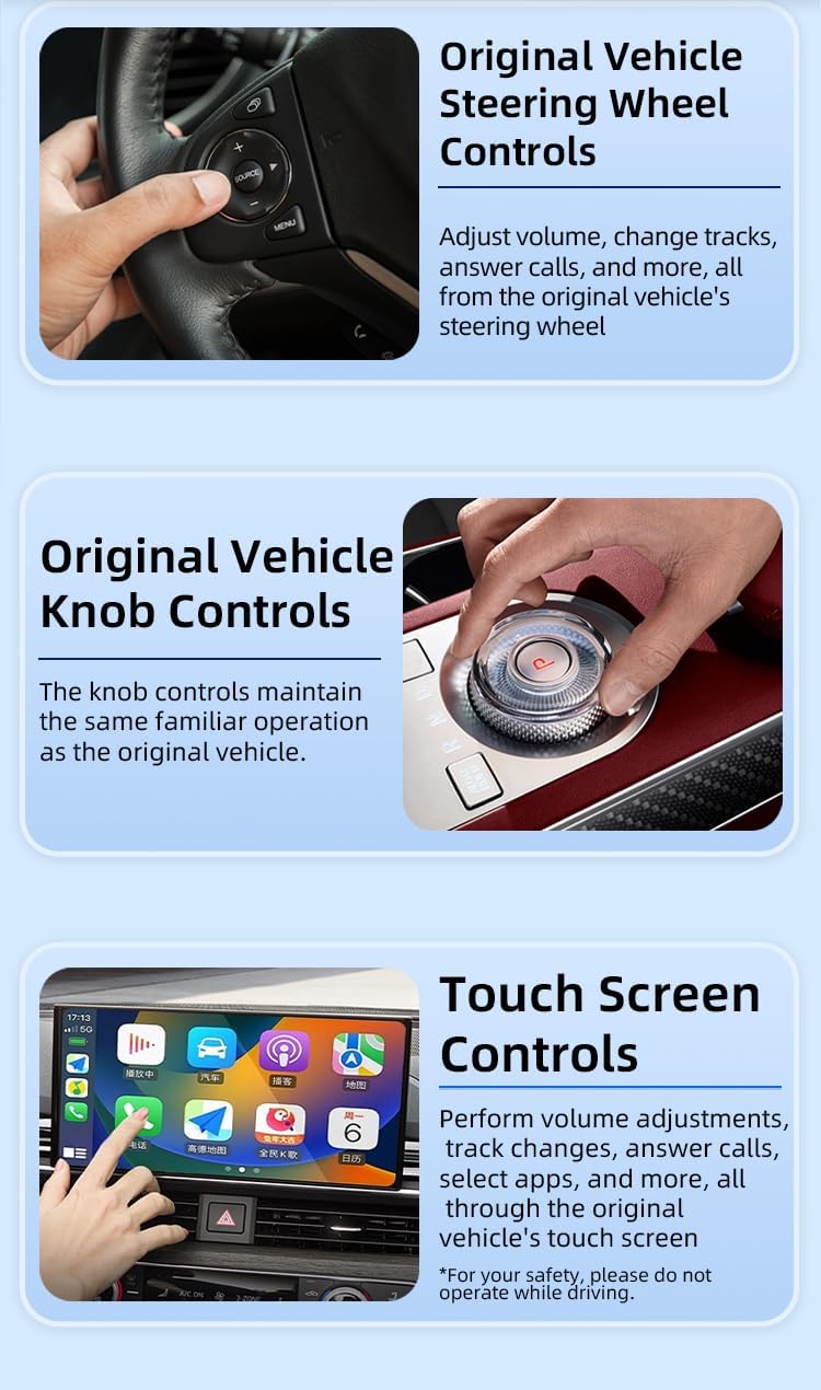 Wireless CarPlay Adapter-Convert Wired CarPlay to Wireless,Stable Connection and Mini Size,Plug & Play,50% Lower Temperature,Auto-Reconnect,Compatible with iPhone & Android & Cars 2015+