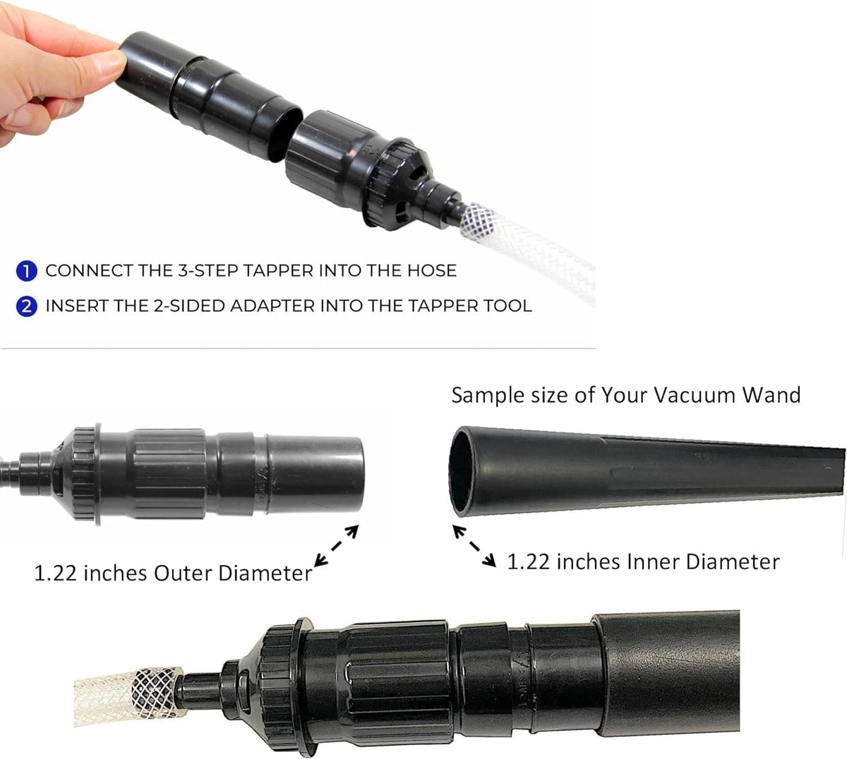 9pcs/Set Universal Vacuum Cleaner Attachments Accessories,Micro Vacuum Attachments for Car Detailing,Mini Micro Tool Car Vehicle Cleaning Kit Shop Vac