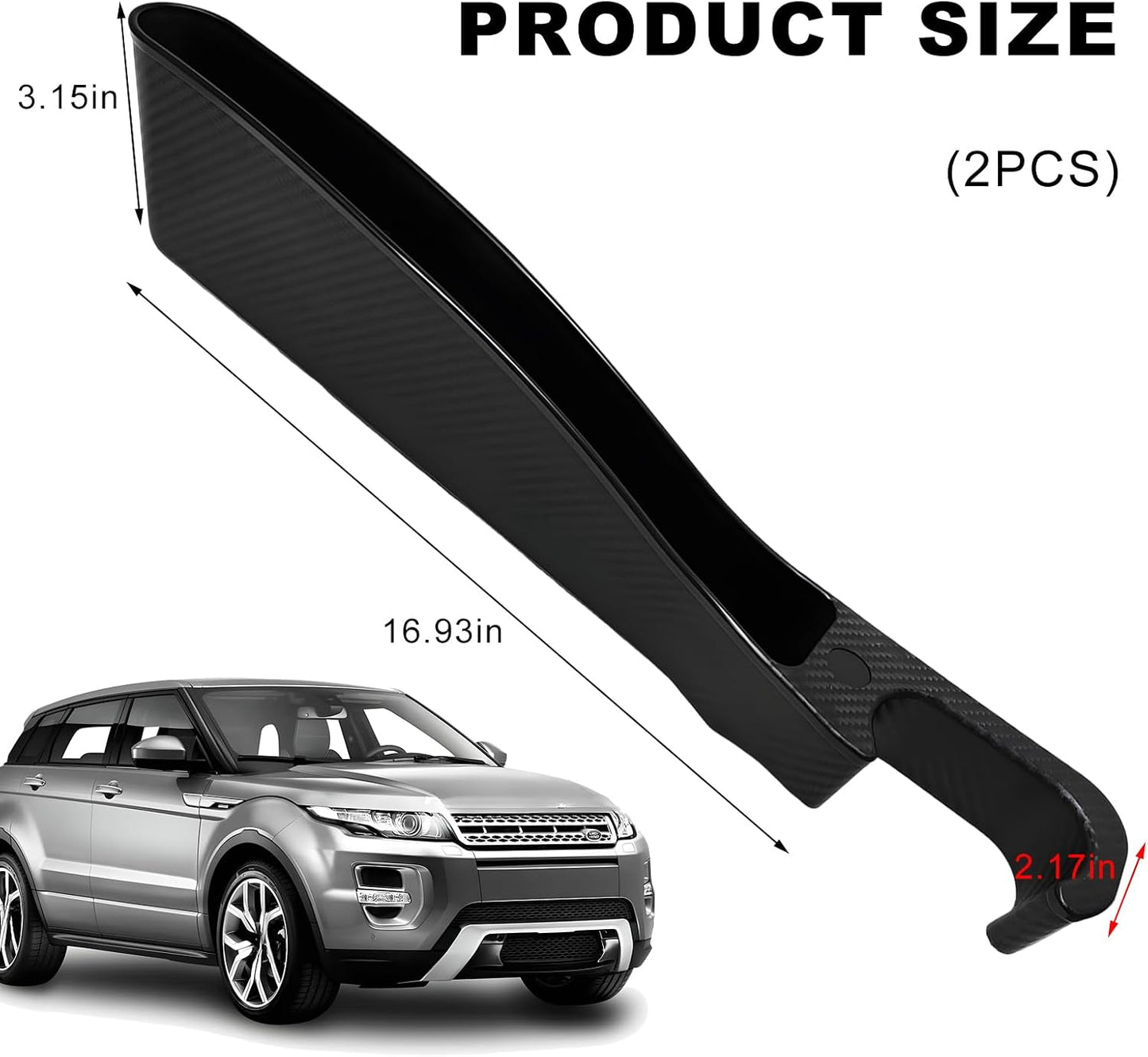 2 PCS Car Seat Gap Filler, Multifunctional Auto Side Seat Crevice Filler with Charging Hole, Car Gap Blocker Storage Box Inserts Between Seat & Console for Key Phone Card