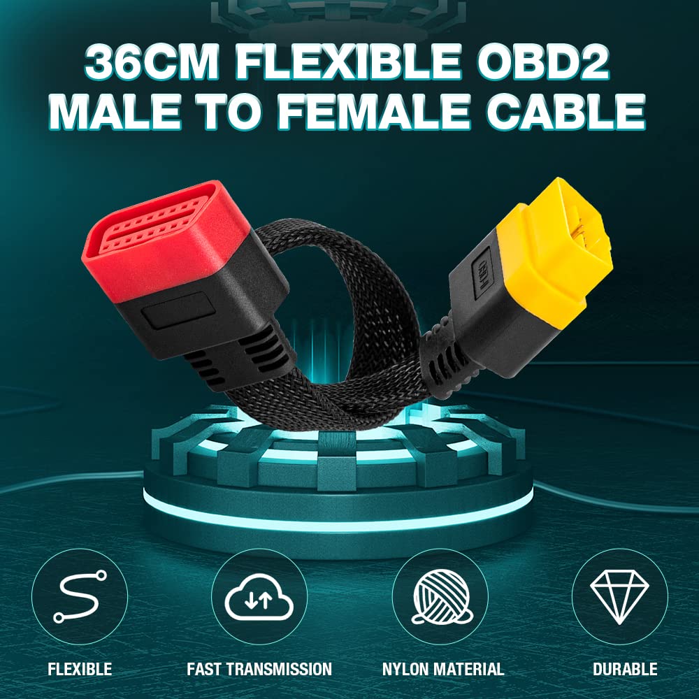 LAUNCH OBD2 Extension Cable Full 16Pin Male to Female 36CM/1.2FT