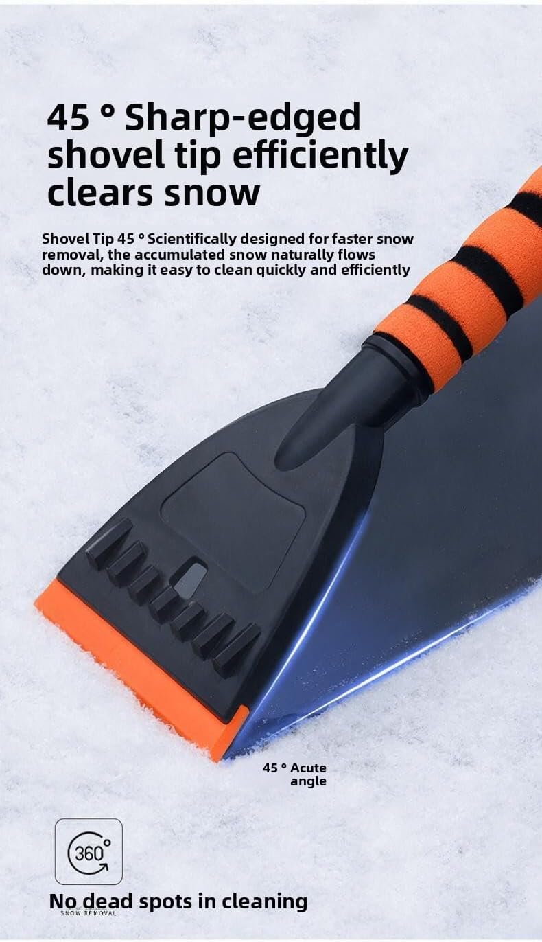 MUSM Snow Brush for Car, Extendable Ice Scraper with 39" Reach