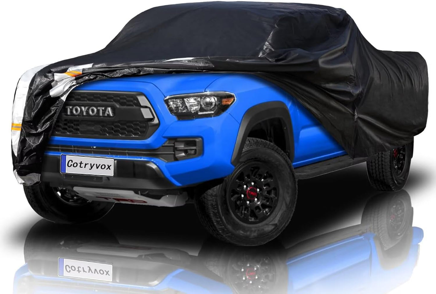 Toyota Tacoma Truck Cover Custom Fit 1995-2026 Access/Double Cab SB (5') with Door Zipper, 12 Layers Full Exterior Pickup Truck Cover Waterproof All Weather, Wind Dust Sun Protector.