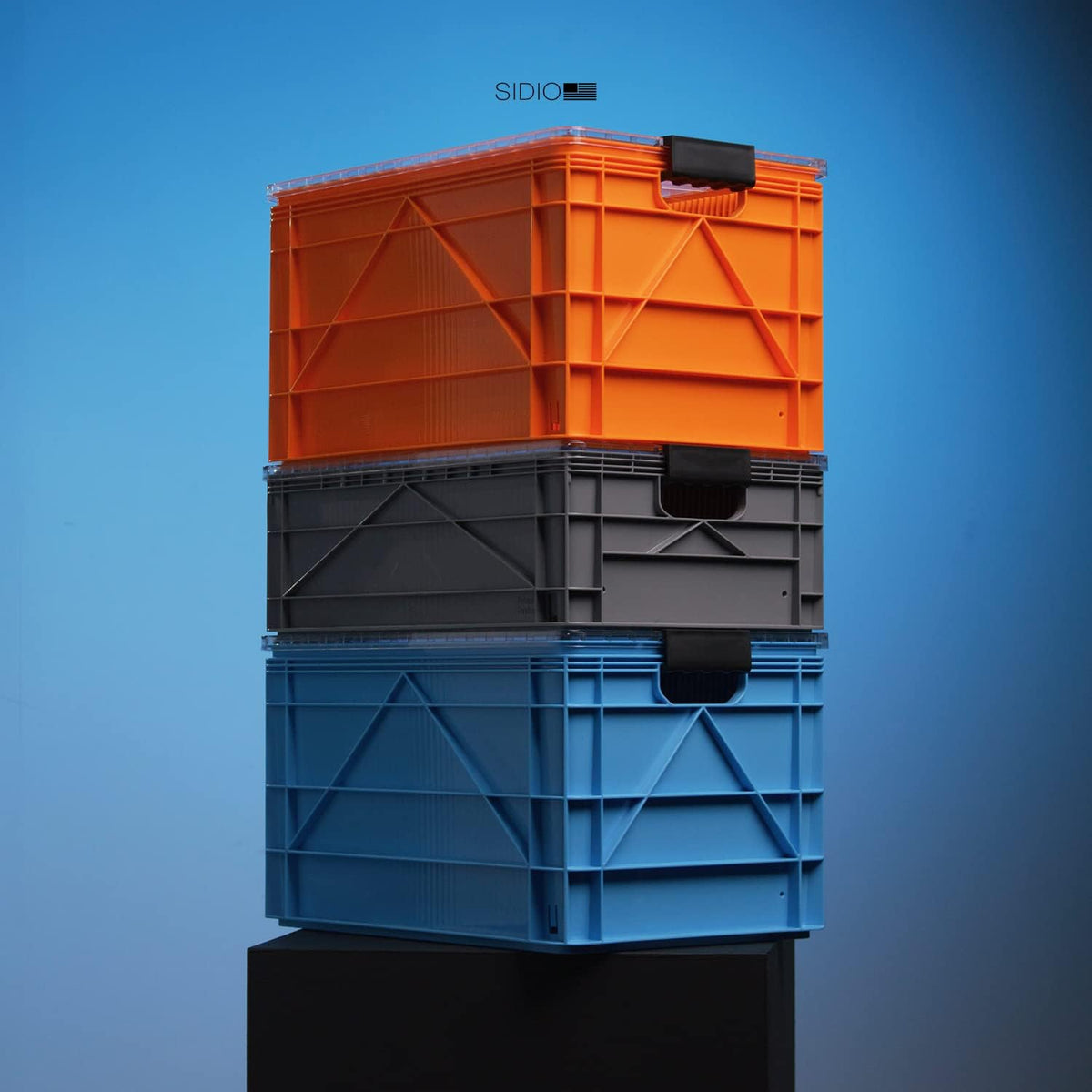 SIDIO Pro Pack, HD Stackable Storage Bins, Stealth Variety Pack
