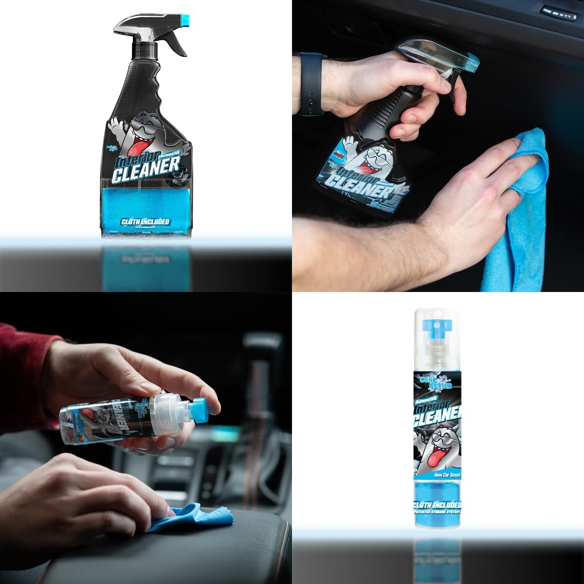 Car Cleaning Kit - Car Accessories for Interior and Exterior Cleaning, Glass Cleaner, Car Wipes, Auto Essentials