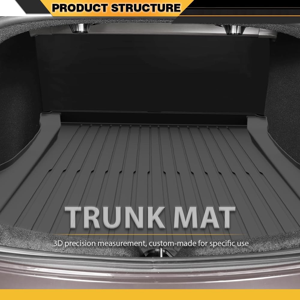 G-PLUS TPE Cargo Liners 6PCS Fit 2024-2025 Tesla Model 3 Highland Full Set