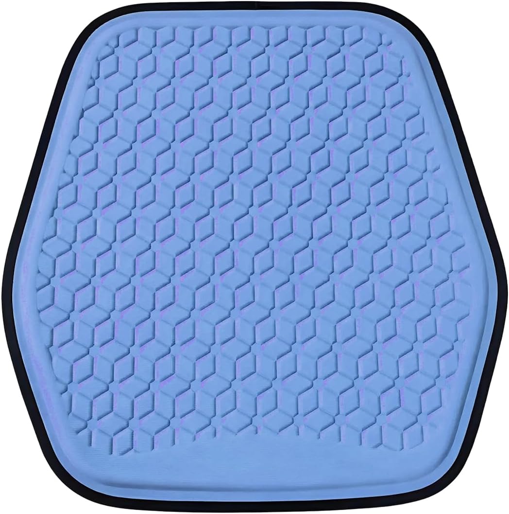 Zpana Gel Car Seat Cushion, Non-Slip & Comfortable Automotive Chair Protector Pad for Driving, Breathable Vehicle Interior Mat Cover Accessories, Universal Fit (Dark Blue)