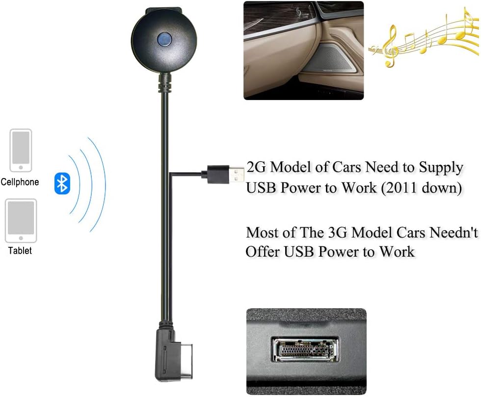Yoper Bluetooth 5.0 Adapter for Audi VW Skoda AMI MMI Port