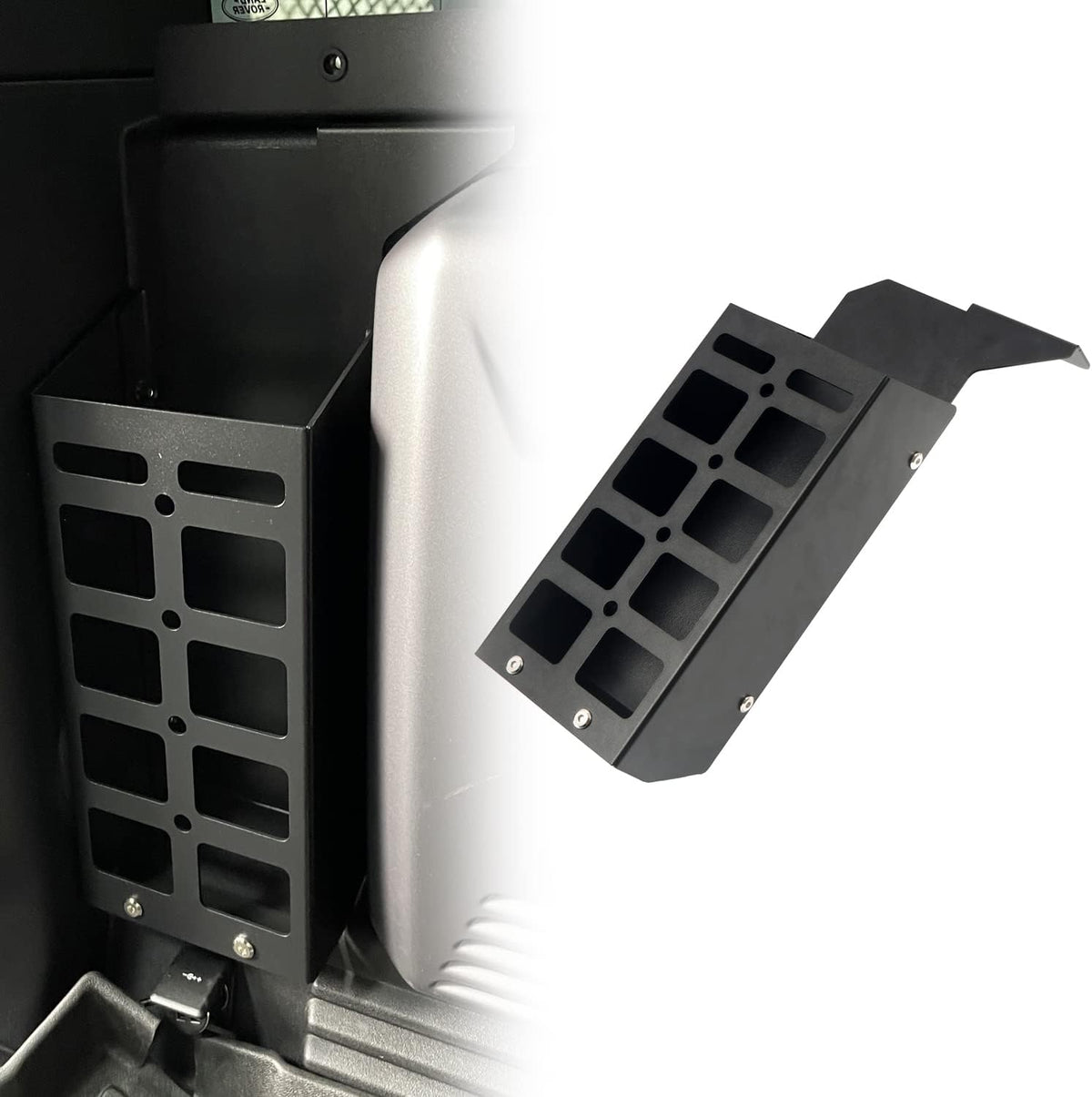HIGH FLYING for Land Rover Defender 4dr 2020-2025 Car Rear Trunk Side Cargo Rack Organizer Modular Storage Box Basket System Luggage Carrier Storage Box Driver Side Aluminum Alloy