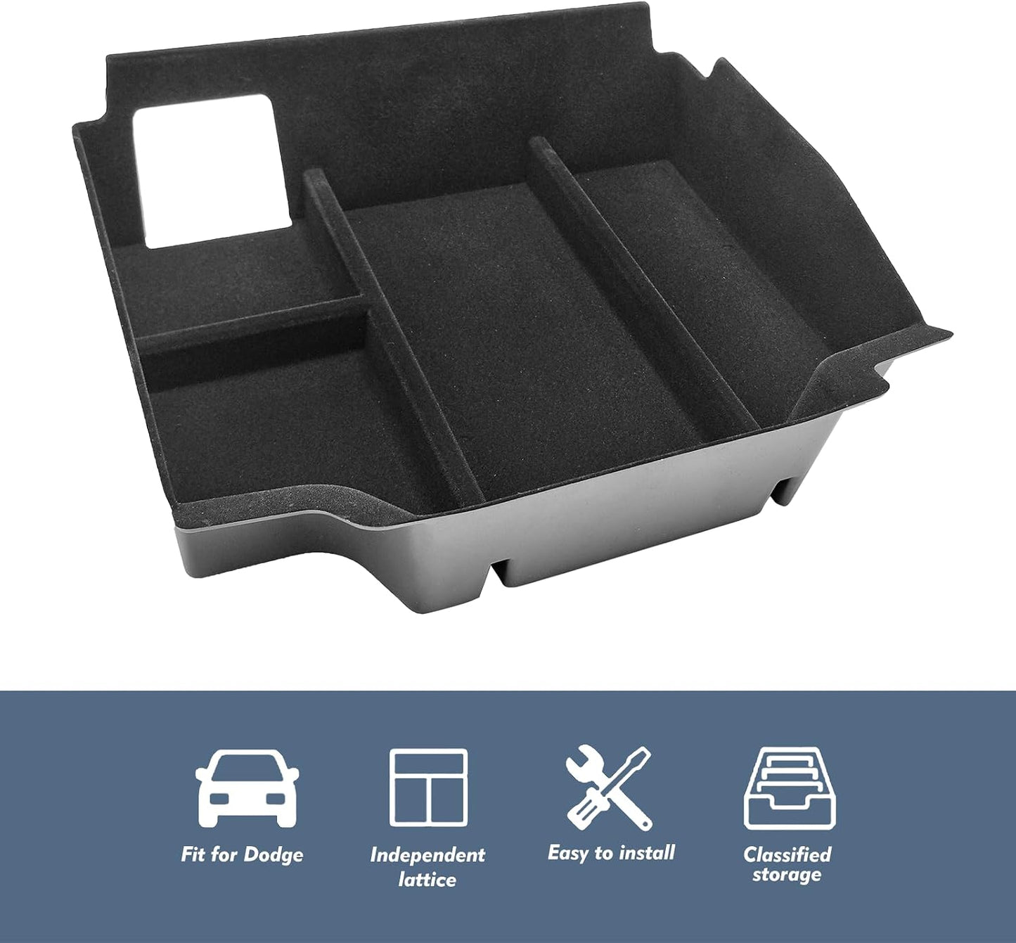 2024 2023 2022 Ram trx 1500 Lower center console organizer 2019-2024 dodge ram TRX Flocked Liner center console organizer 1500 dodge ram console insert 2021 dodge ram 5th generation 1500 accessories