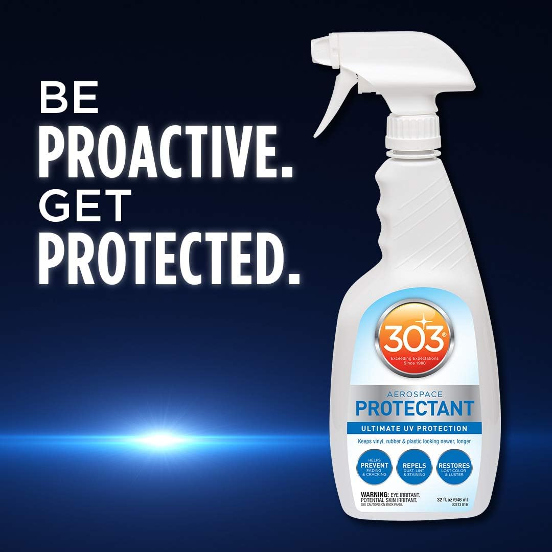 303 Aerospace Protectant for Vinyl, Plastic & Rubber, 32 oz | Provides UV protection while helping prevent fading, cracking, and discoloration.