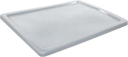 Rubbermaid Commercial Palletote Storage Stack and Nest Lid, 2 Cu. Ft, Gray Tote, for Warehouse/Garage/Cleaning/Maintenance