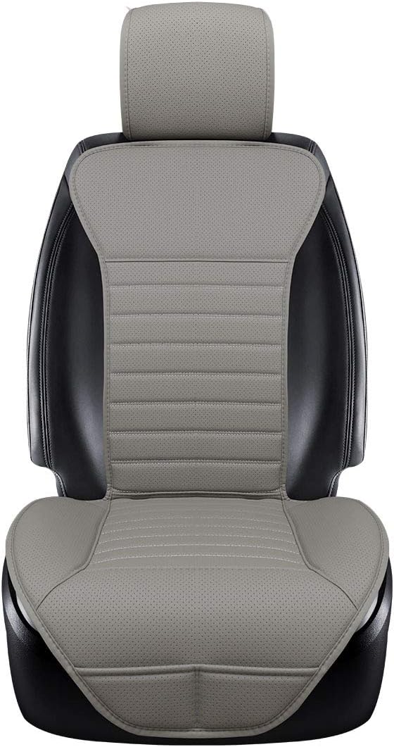 1 Pack PU Leather Car Rear Bench Seat Cover (Adjustable Length (49-55'') Back Seat Cover Car Seat Protector Rear Bottom Seat Cover Fits 90% of Car - Seat Bottom Only (Black - Rear seat)