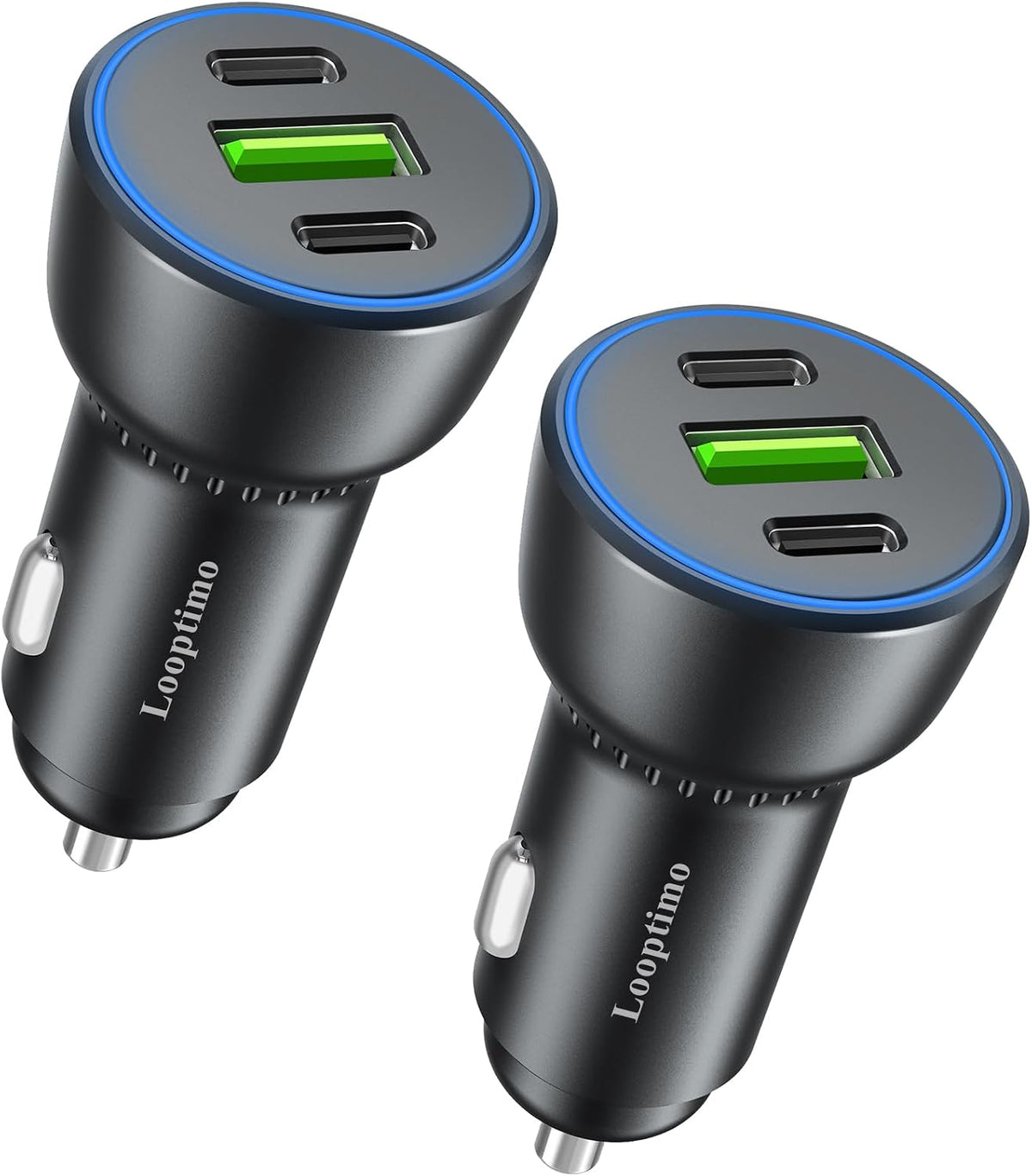 90W USB C Car Charger Multi Ports Adapter Fast Charging for iPhone Duo