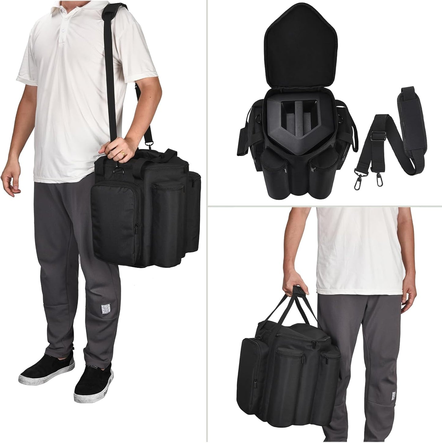 Cover for Bose S1 Pro/S1 Pro+ Portable Bluetooth Speaker System,S1 Pro Travel Carrying Case Shoulder Bag w/Extra Pockets for Microphone,Charger,Cable,Accessories(Black)