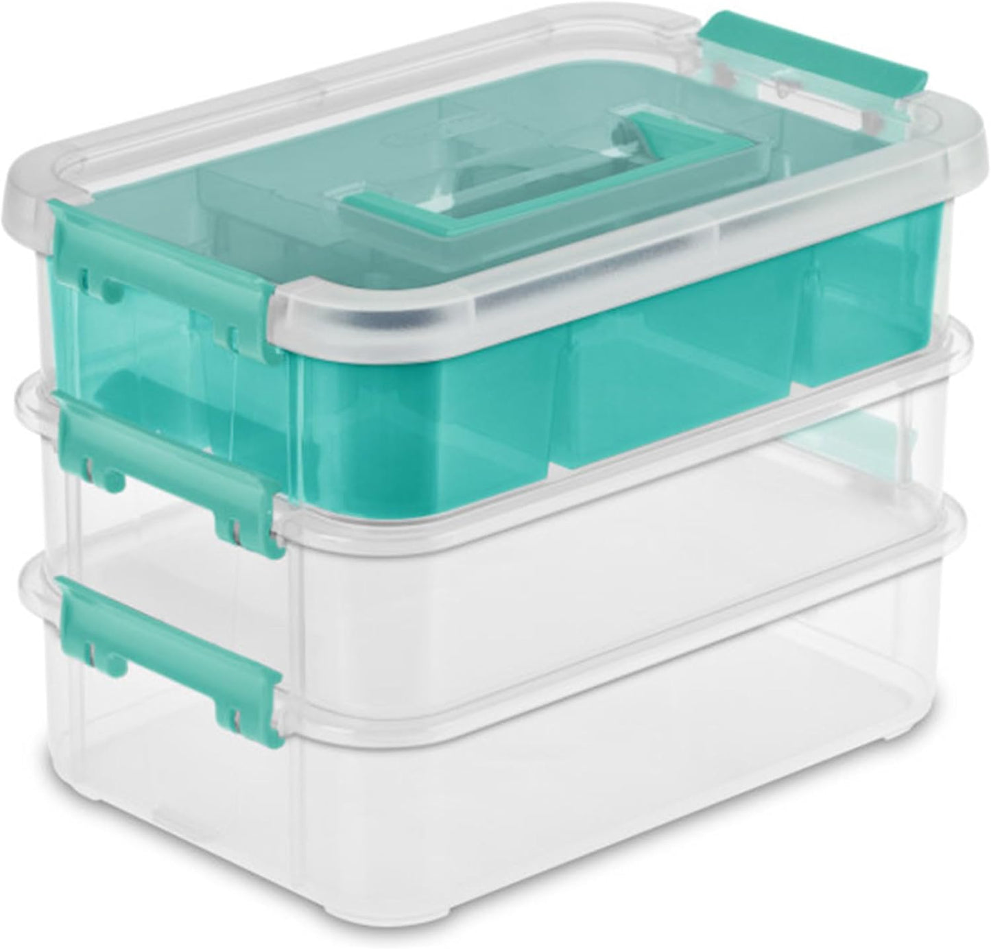 Sterilite 14138606 Layer Stack & Carry Box, 10-5/8-Inch