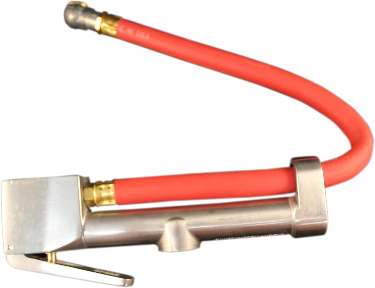 Milton S-505 Analog Tire Inflator with Pressure Gauge, 15" Hose Single Head Air Chuck, Made In USA 10-160 PSI
