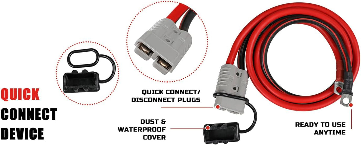 1 Gauge 30 ft Jumper Cables, 800A Heavy Duty Battery Booster Cable Set with Alligator Clamps and Carry Bag for Cars, Trucks and SUVs