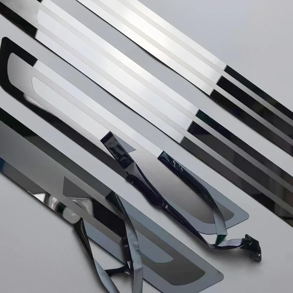 4Pcs Car Door Sill Protector Guards for Lincoln Aviator 2020-2025, Automotive Scuff Plate Stainless Steel Entry Step Guard Interior Accessorie