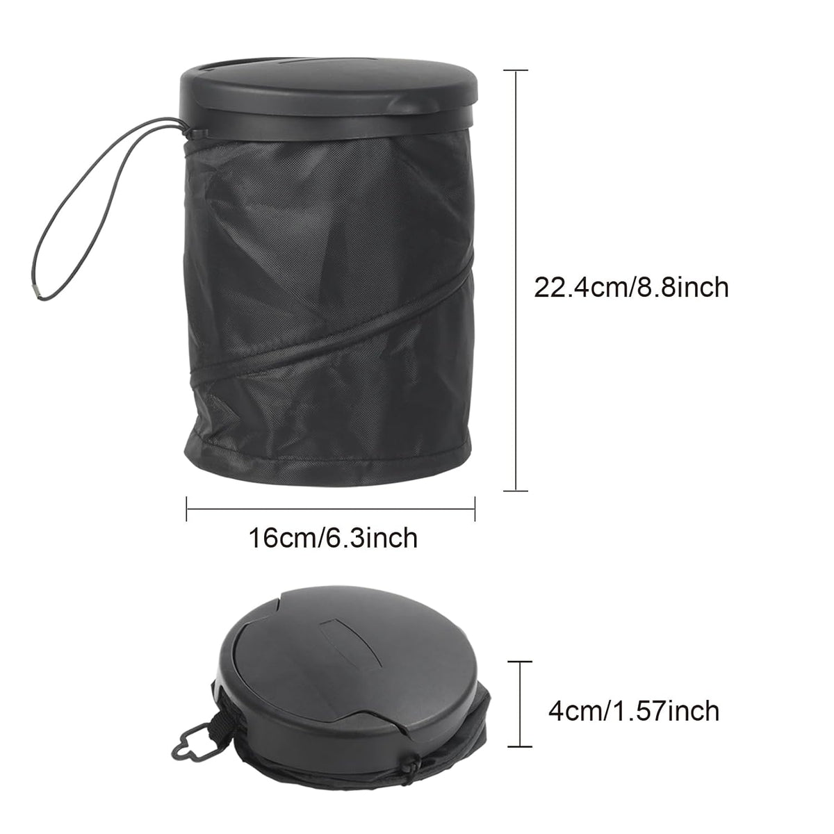 Car Trash Can,Collapsible Pop-up Trash Bin,Auto Foldable Cars Trashcan Waste Basket,Automotive Portable Car Garbage Cans with Lid for SUV,Truck and Vehicle
