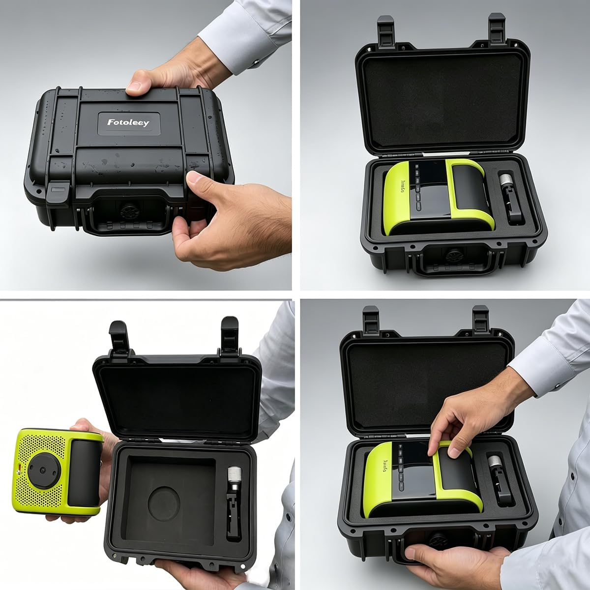 Carrying Case for XbotGo Falcon | Waterproof, Shockproof & Dustproof, Secure Lock & Ventilation System, Durable PP Plastic with EVA, Storage & Travel