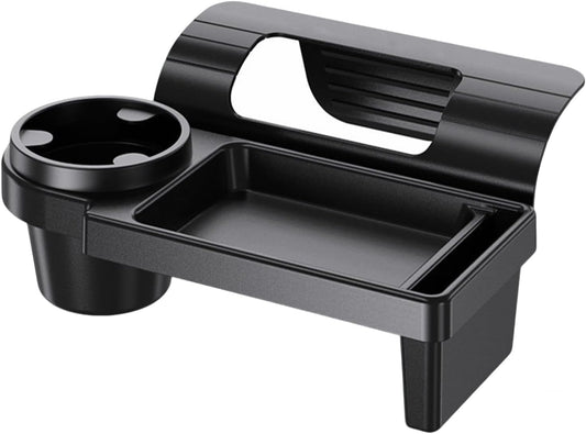Car Window Multifunctional Storage Organizer, Car Door Cup Holder, Functional Vehicle Organizer Rack with Storage Organizer Tray Fits Most Vehicles
