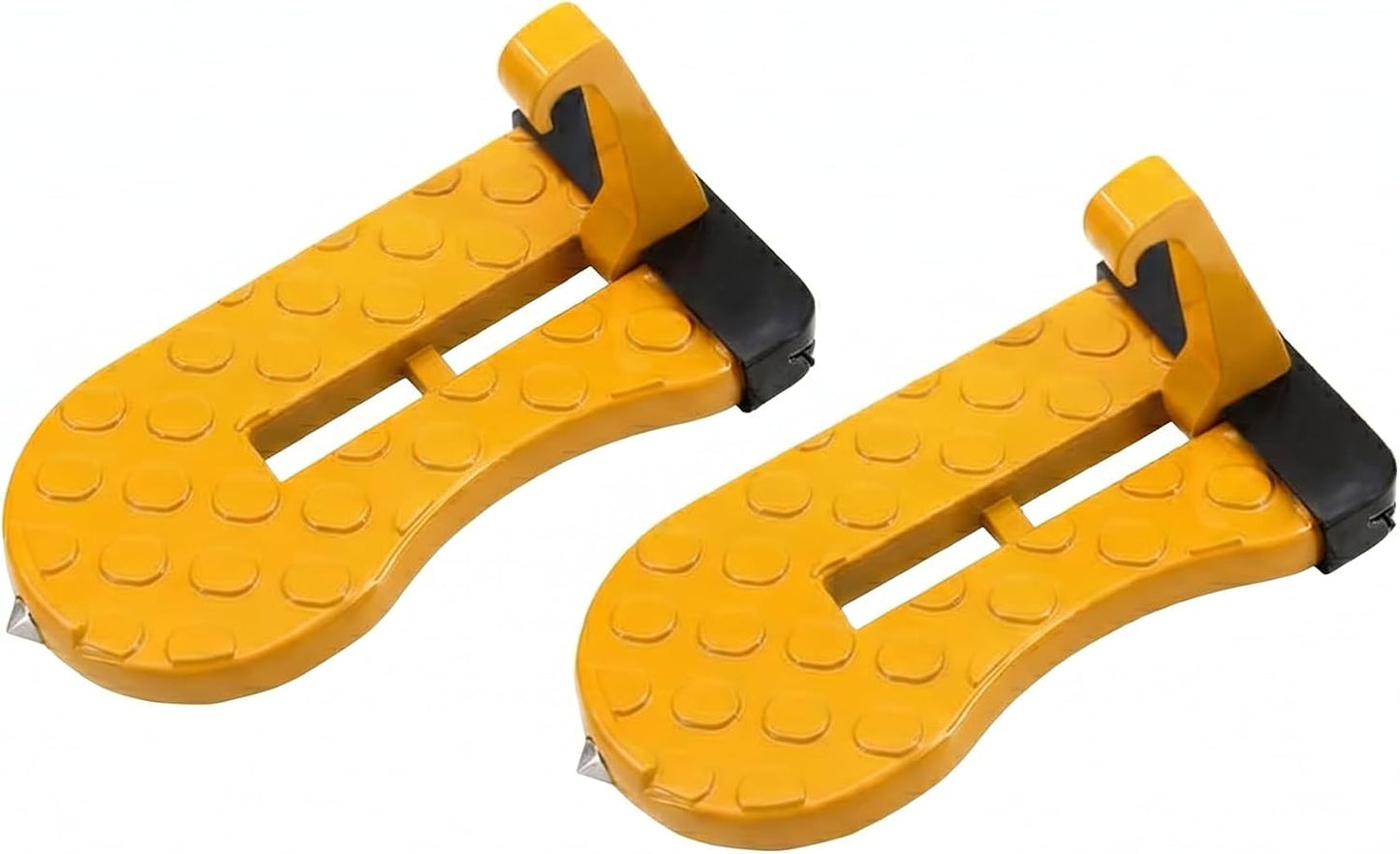 Car Door Step for Easy Roof Access -Multi-Foldable Aluminum Alloy Car Step Hook for Most Cars, SUVs, Trucks - with Glass Breaker - Roof Rack Accessories(Long Style Golden 1 Pack)