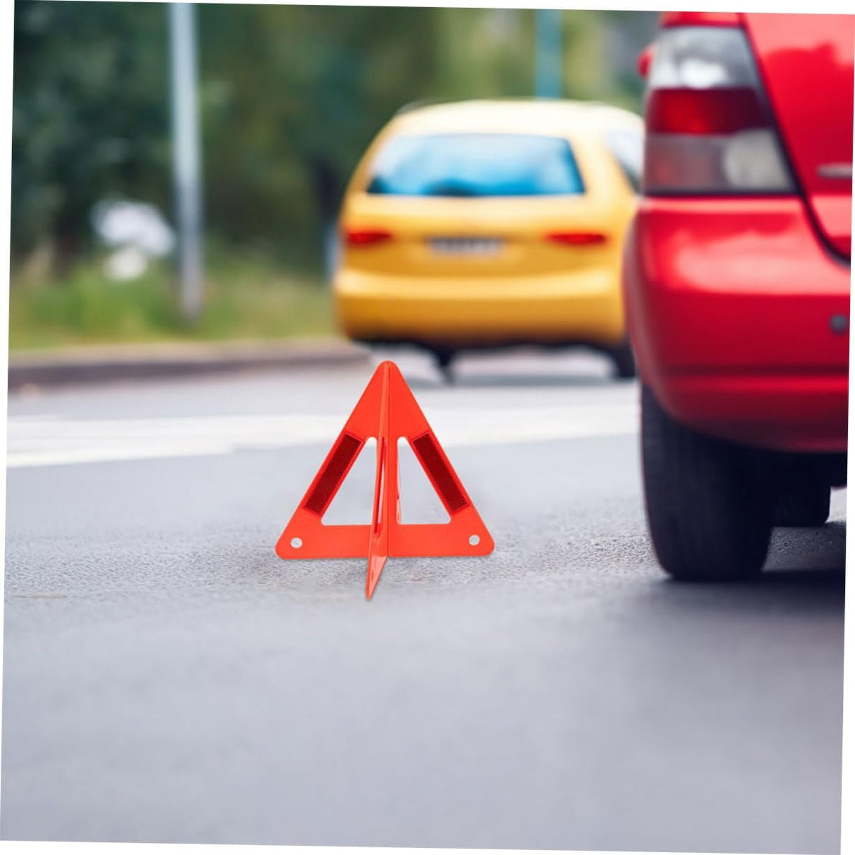 Zerodeko 4pcs Reflective Emergency Triangle Warning Signs for Roadside