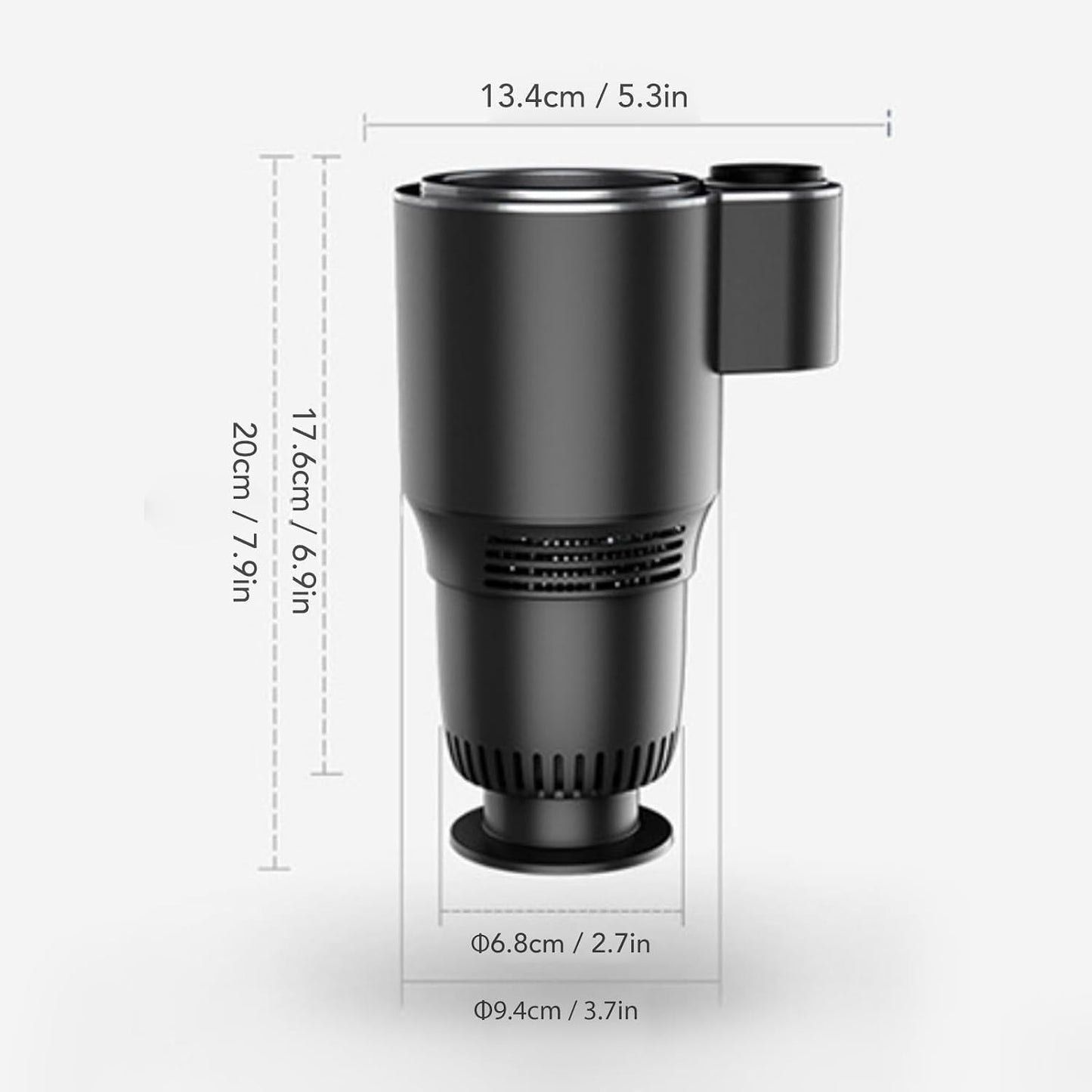 2 in 1 Smart Car Cup Warmer Cooler, 12V 36W Car Cooling and Heating Cup Mug Holder, Touch Control, Universal Intelligent Car Heated Cooling Travel Mug for Water Coffee Beverage