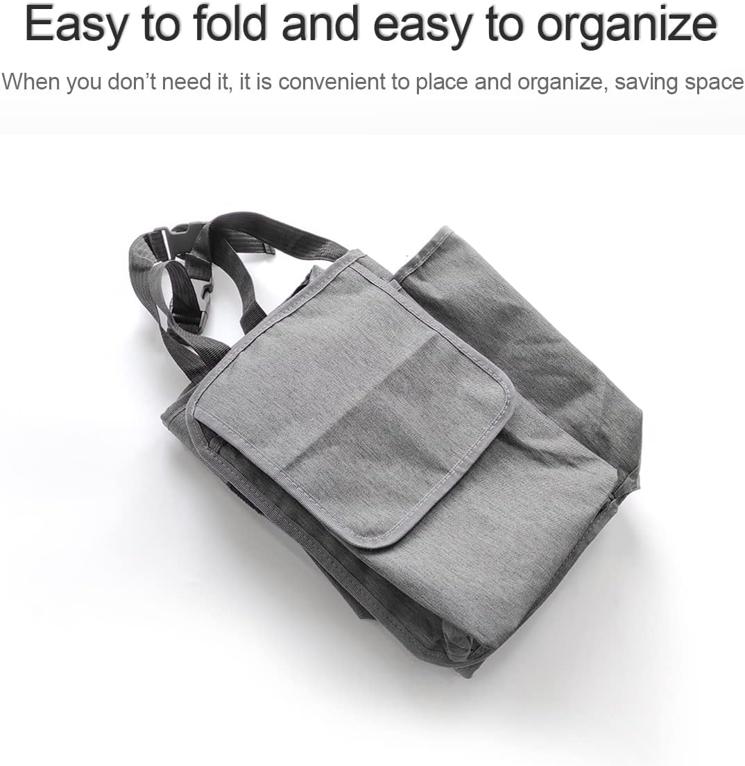Car Trunk Organizer and Storage, Backseat Hanging Organizer for SUV, Truck, MPV, Waterproof, Collapsible Cargo Storage Bag with 4 Pockets, Car Interior Accessories (Gray)
