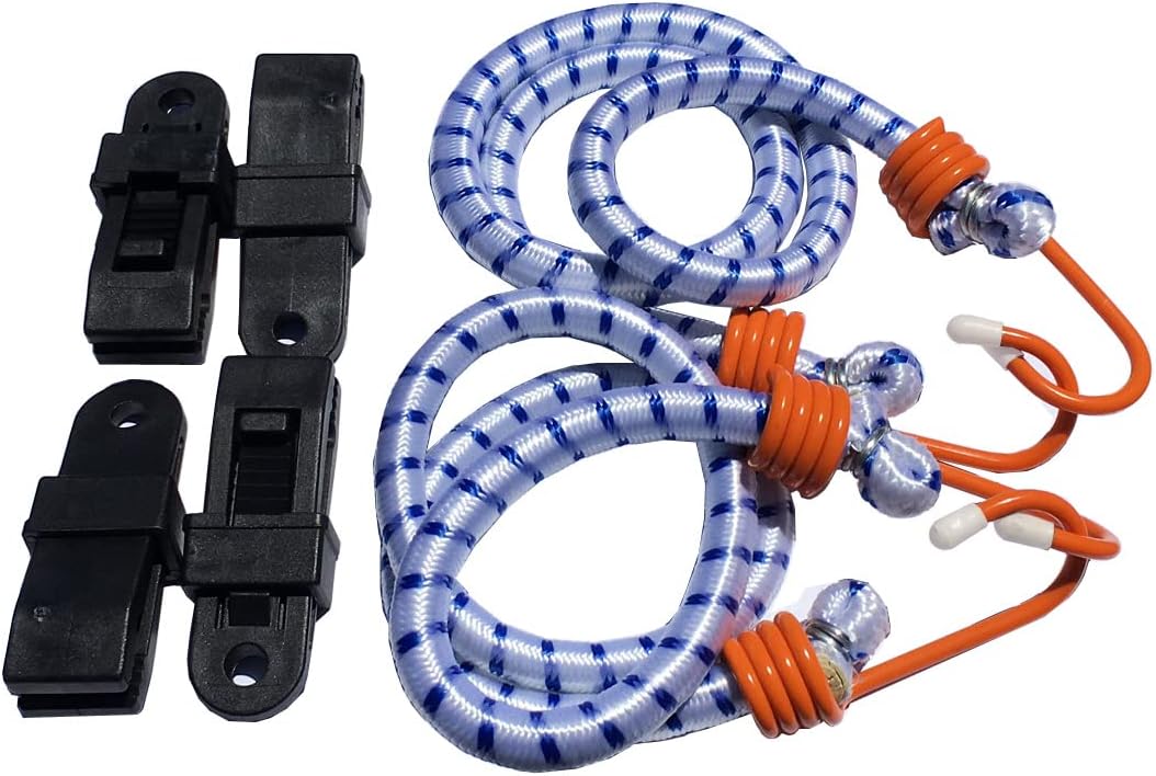 AllGuard Gust Strap Wind Protector Kit – Heavy-Duty Car Cover Straps with Bungee Cords and Hooks & Strong Locking Clips, Universal Fit for Most Cars, SUVs, Trucks, Keeps Covers Secure in High Winds