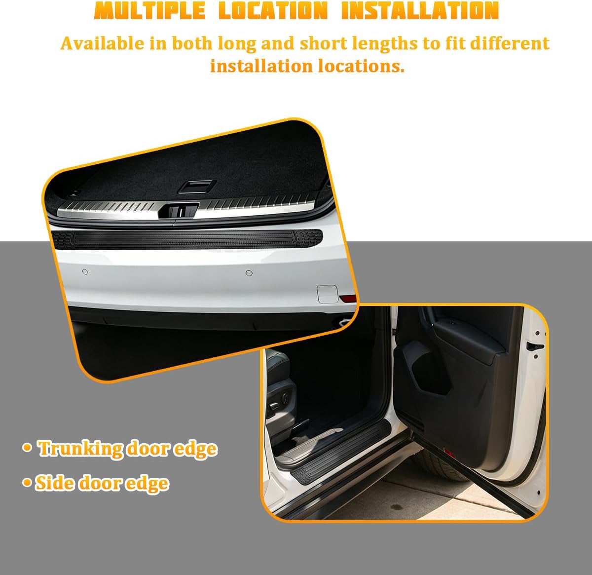 4 Pack Car Door Sill Protectors for Front and Rear