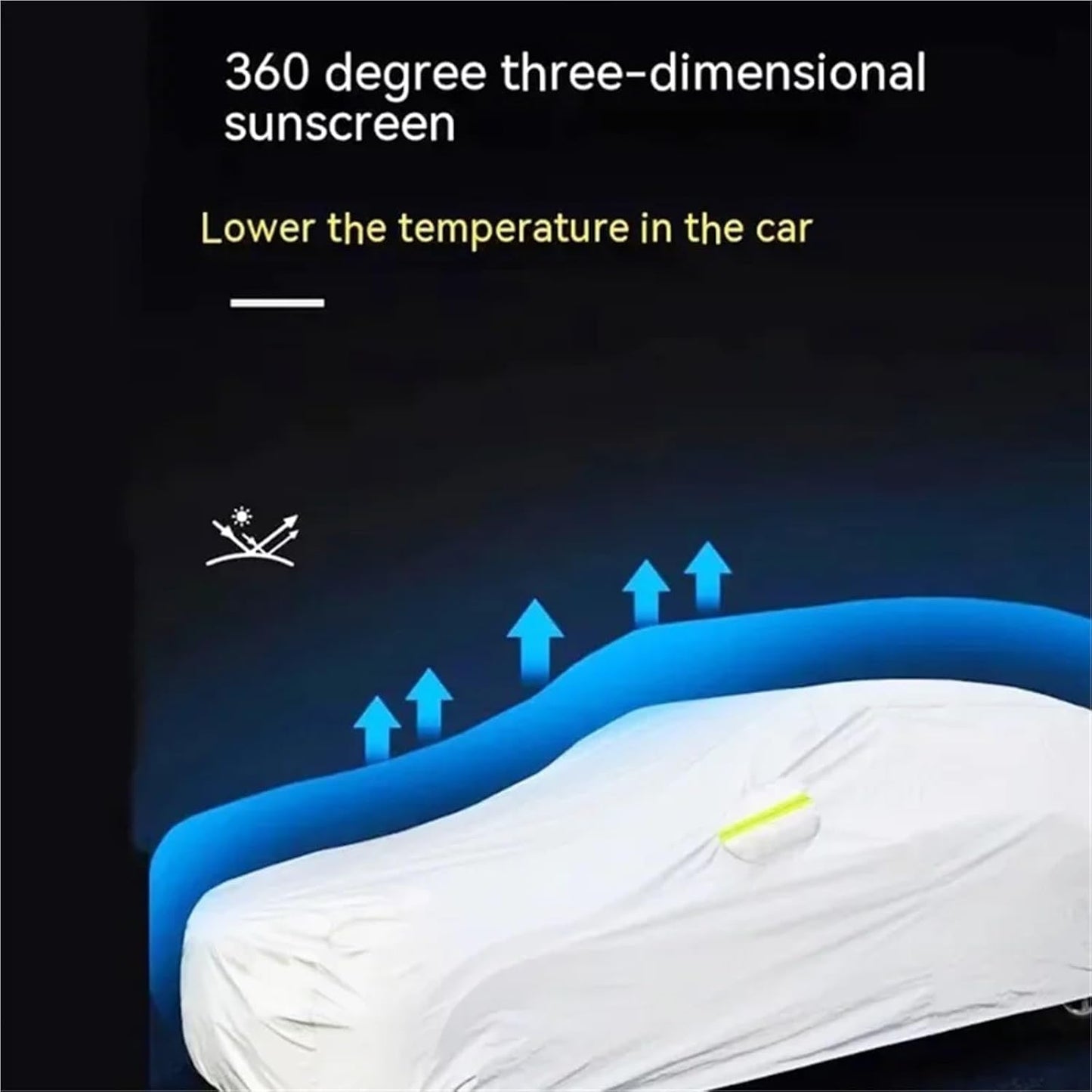 6 Layers Car Cover Waterproof All Weather for Automobiles, Outdoor Full Cover Rain Sun UV Protection with Zipper Cotton, Universal Fit for Sedan (194-208 inch)