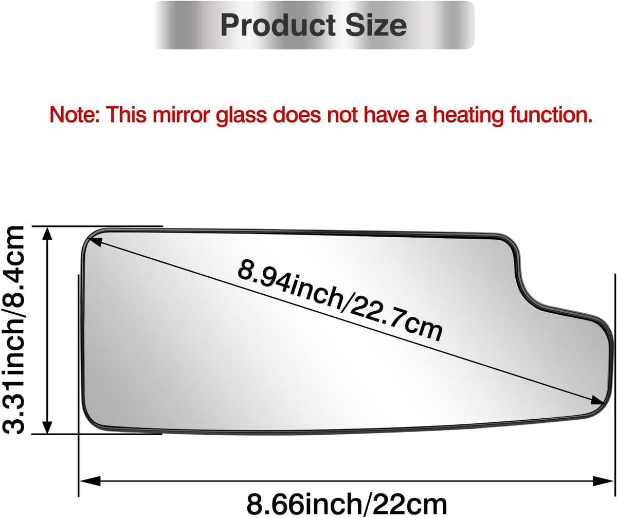 Passenger Side Lower Towing Mirror Glass for 2019-2025 Silverado Sierra