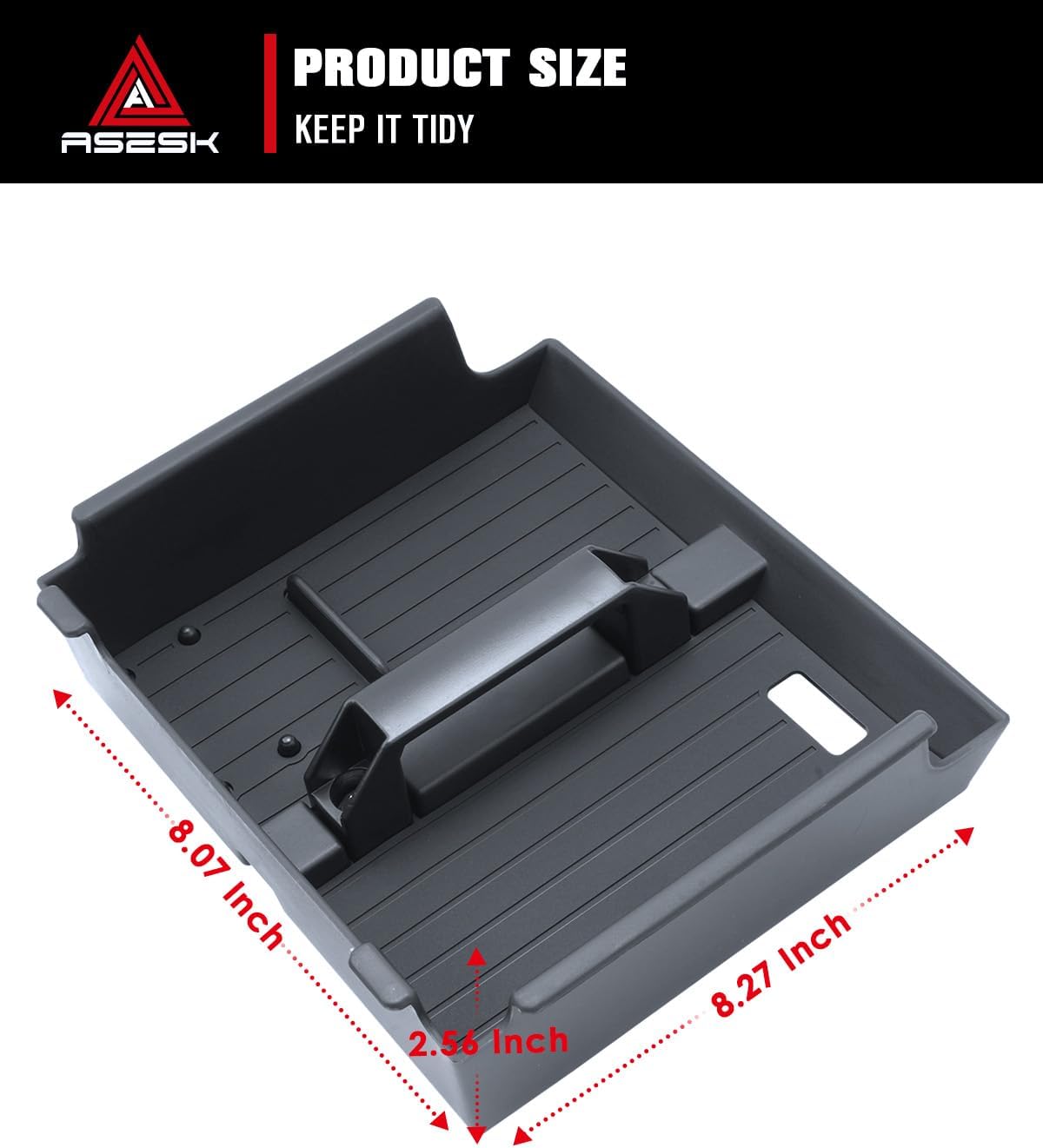 for 2025~2026 Toyota 4runner - 6th Gen 4Runner 2Pcs Center Console Armrest Organizer Tray ABS Materials& Silicone Cup Holder Insert