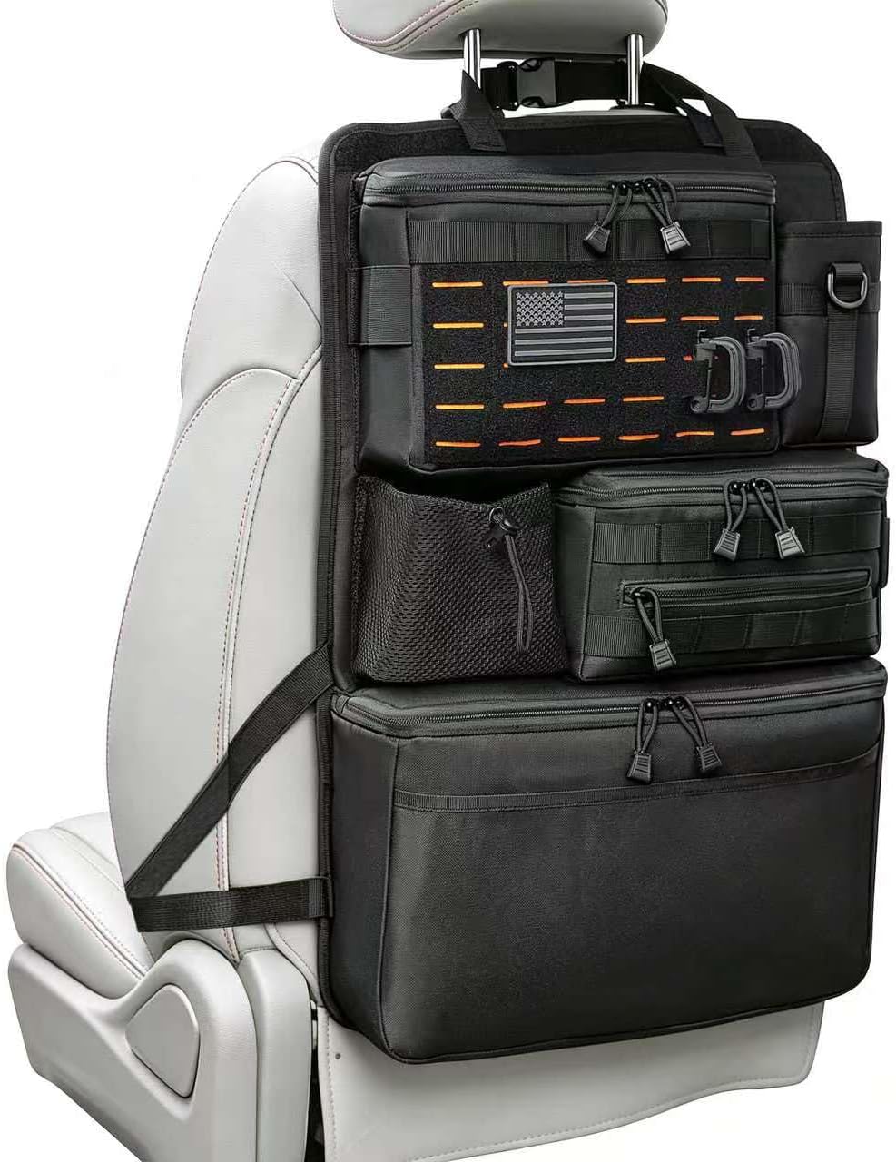 Upgraded One-Piece Universal Car Seat Back Organizer with Multiple Pockets