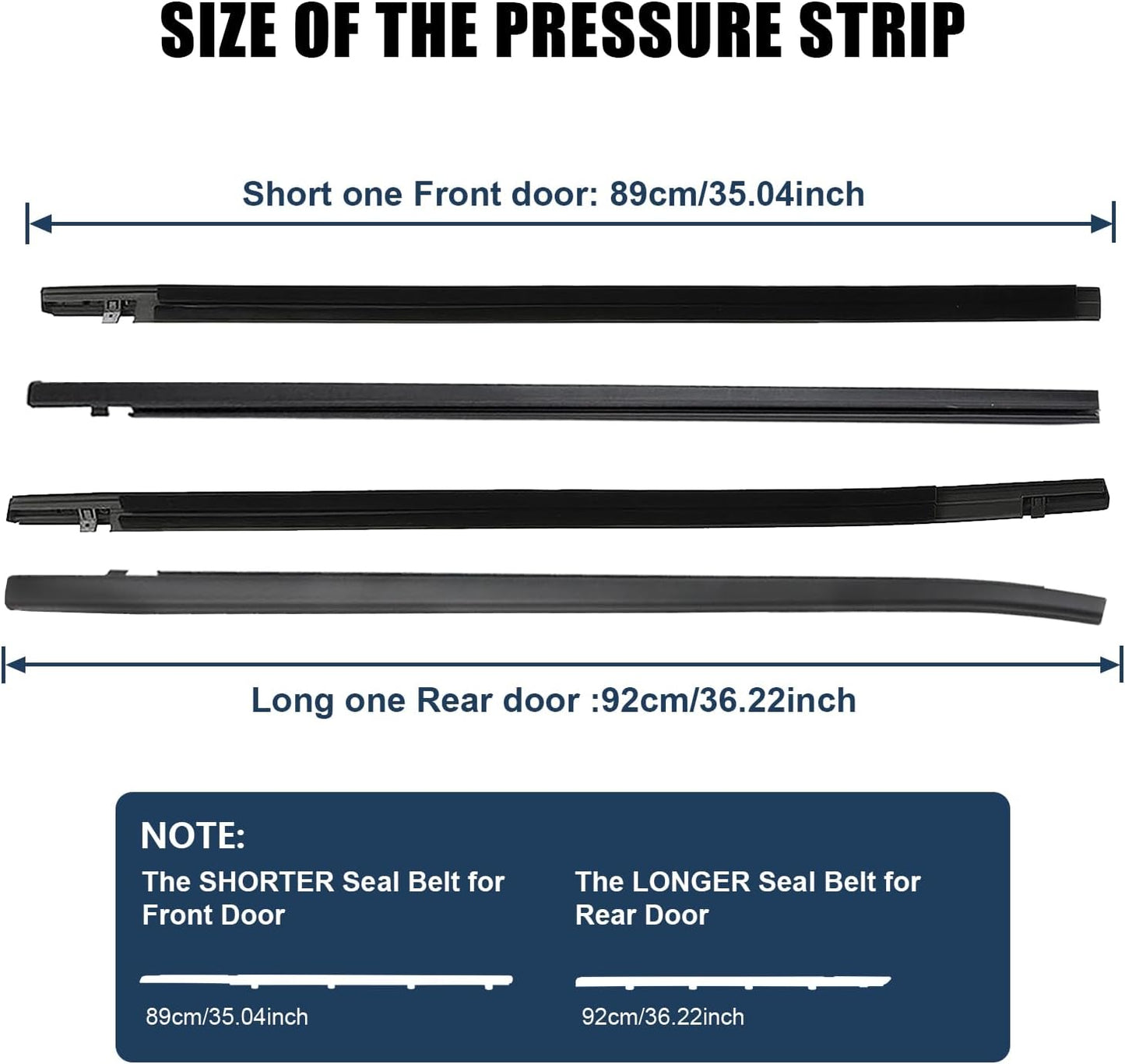 ItranMc Car Window Weather Stripping Molding Trim Belt,Compatible with Honda Civic 2016-2021 4-Door Sedan, Replace#72450-TEA-T01 72410-TEA-T01 72950-TEA-T01 72910-TEA-T01