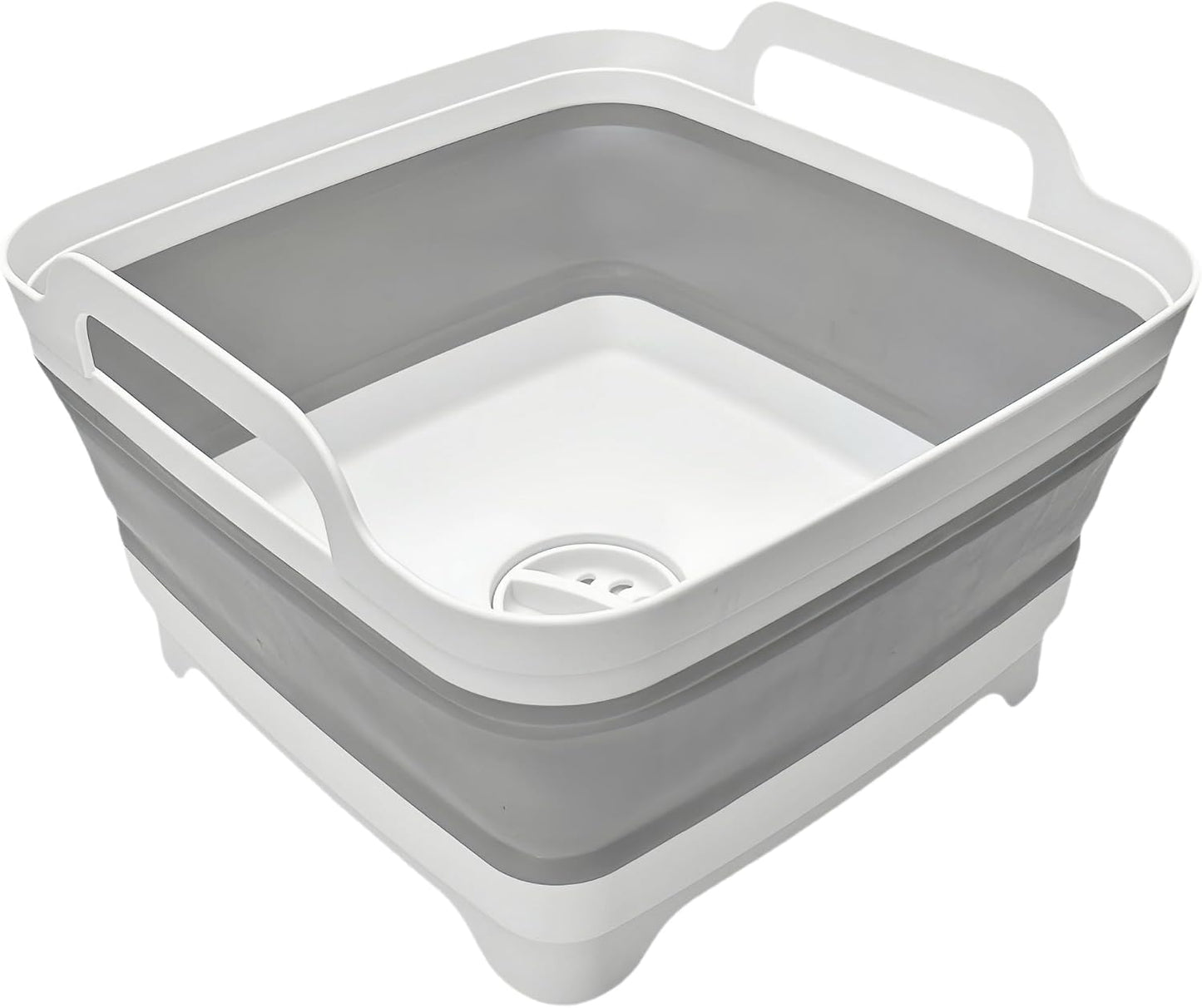 MontNorth Collapsible Basin Bucket,9L Collapsible Dishpan with Drain Plug for Kitchen Sink,5L Portable Foldable Small Plastic Water Supplies for Outdoor Garden Camping Fishing Car Wash(Sets of 2)