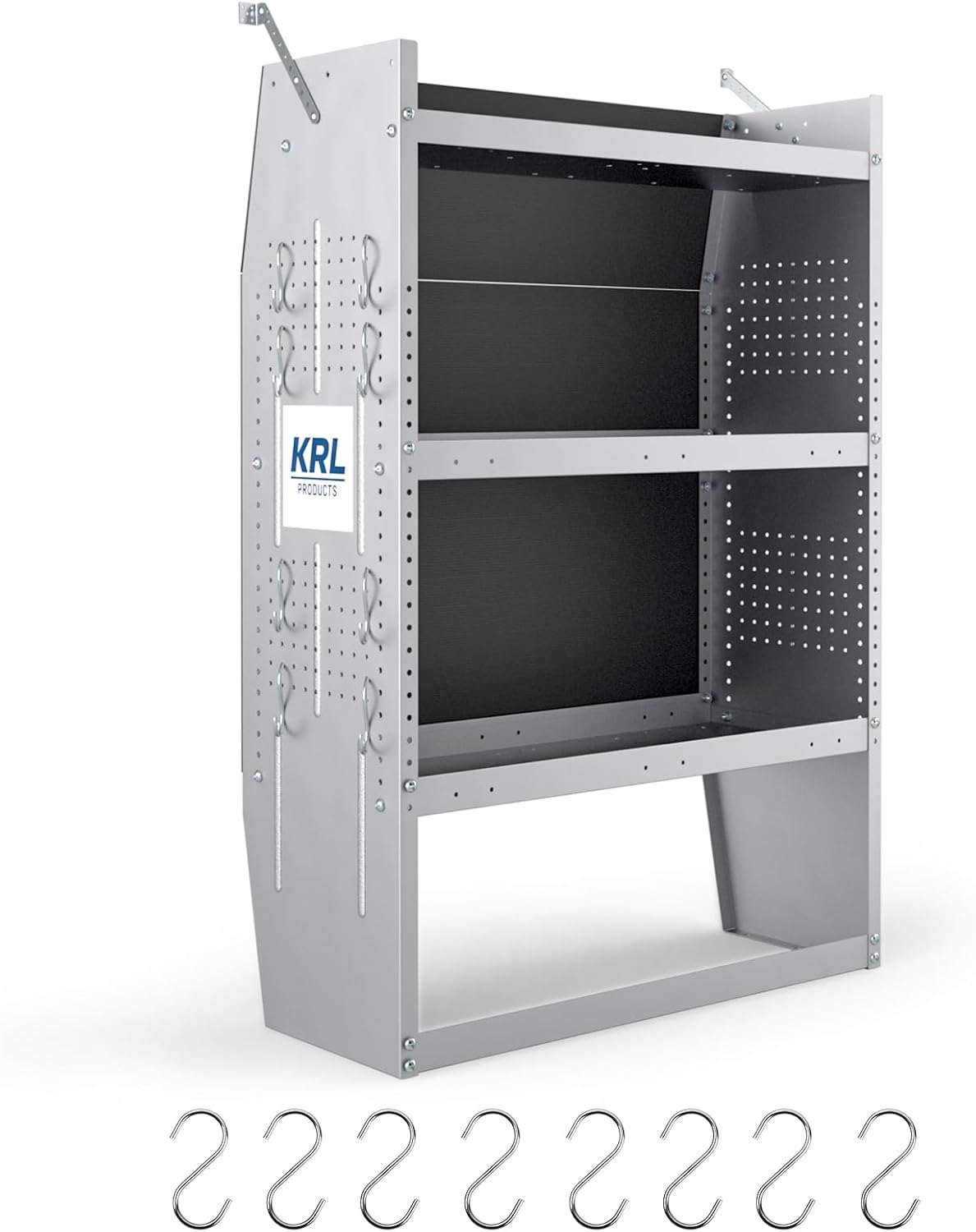 SV-3246 Steel Low/Mid/High Roof Van Shelving Storage System Fits Transit, GM, NV, Promaster and Sprinter, Contoured Shelving Unit, 32" W * 46" H * 13" D