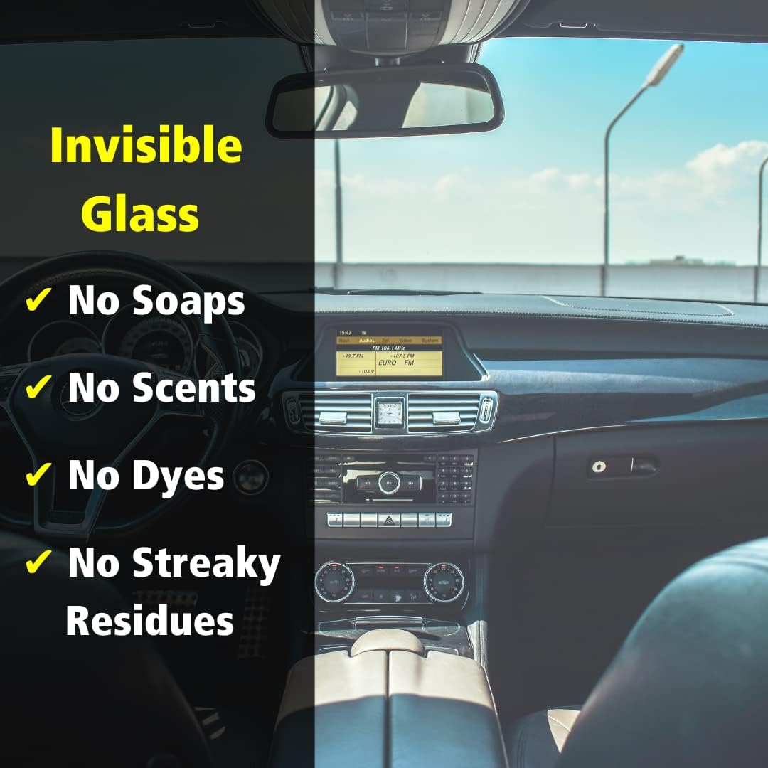 Invisible Glass 92163-6PK Premium Glass Cleaner Spray for Car Windshields and Windows – Automotive and Home Window Cleaner – Streak-Free, Ammonia-Free, Tint-Safe – 16 fl oz (Pack of 6)