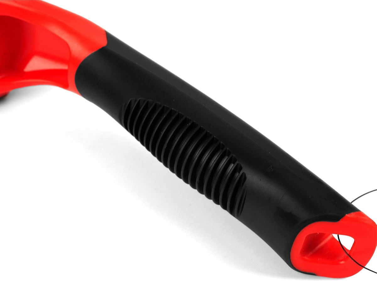 Maxshine Universal Soft Grip Heavy Duty Brush - Ergonomic Short Handle, Anti-Slip Grip, Scratch-Resistant Bumper, Stiff Bristles for Tire, Carpet, Floor Mats & Tough Surface Auto Detailing