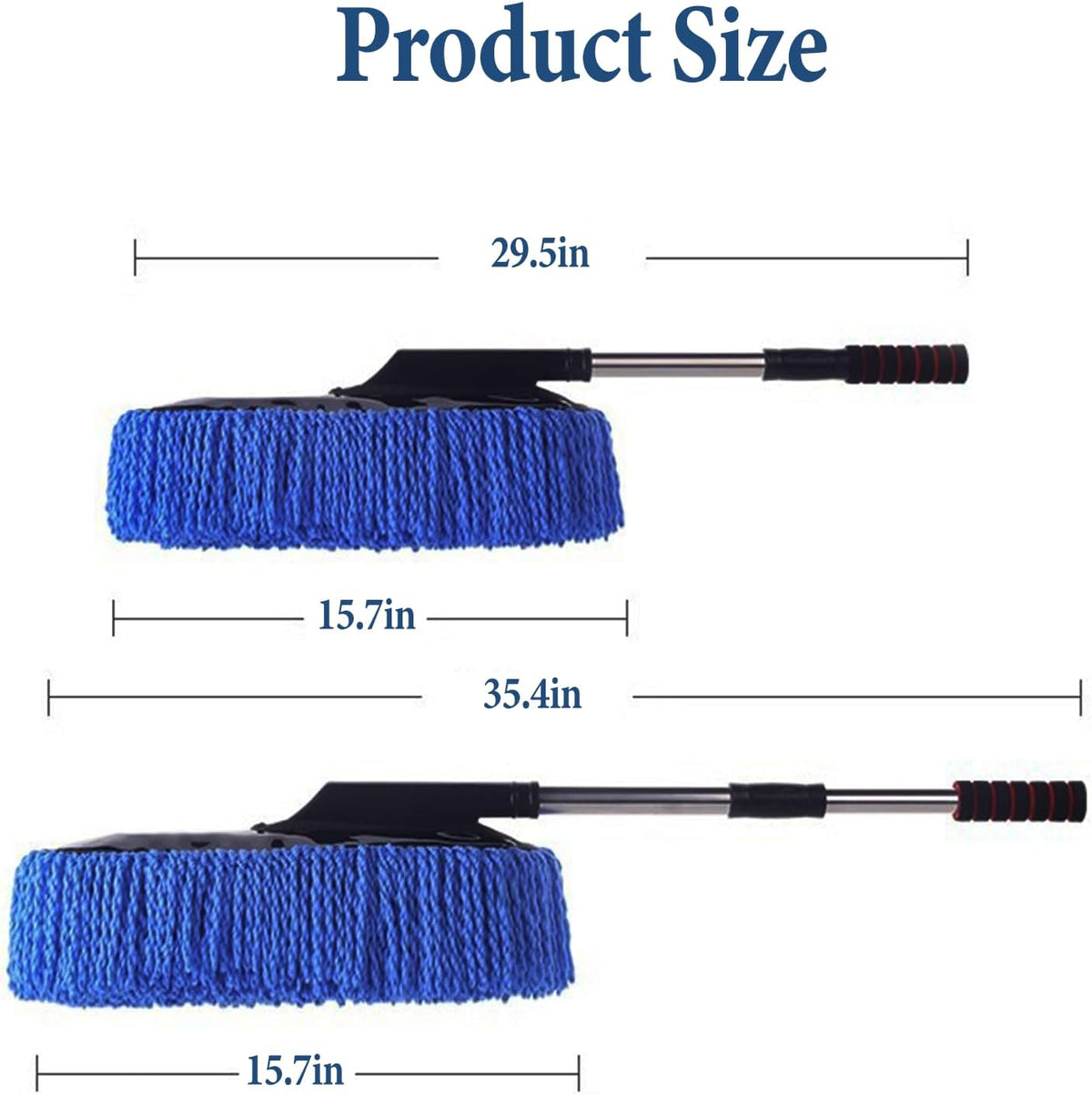 Car Duster Exterior, 30 Inch Car Duster Interior with Extendable Pole