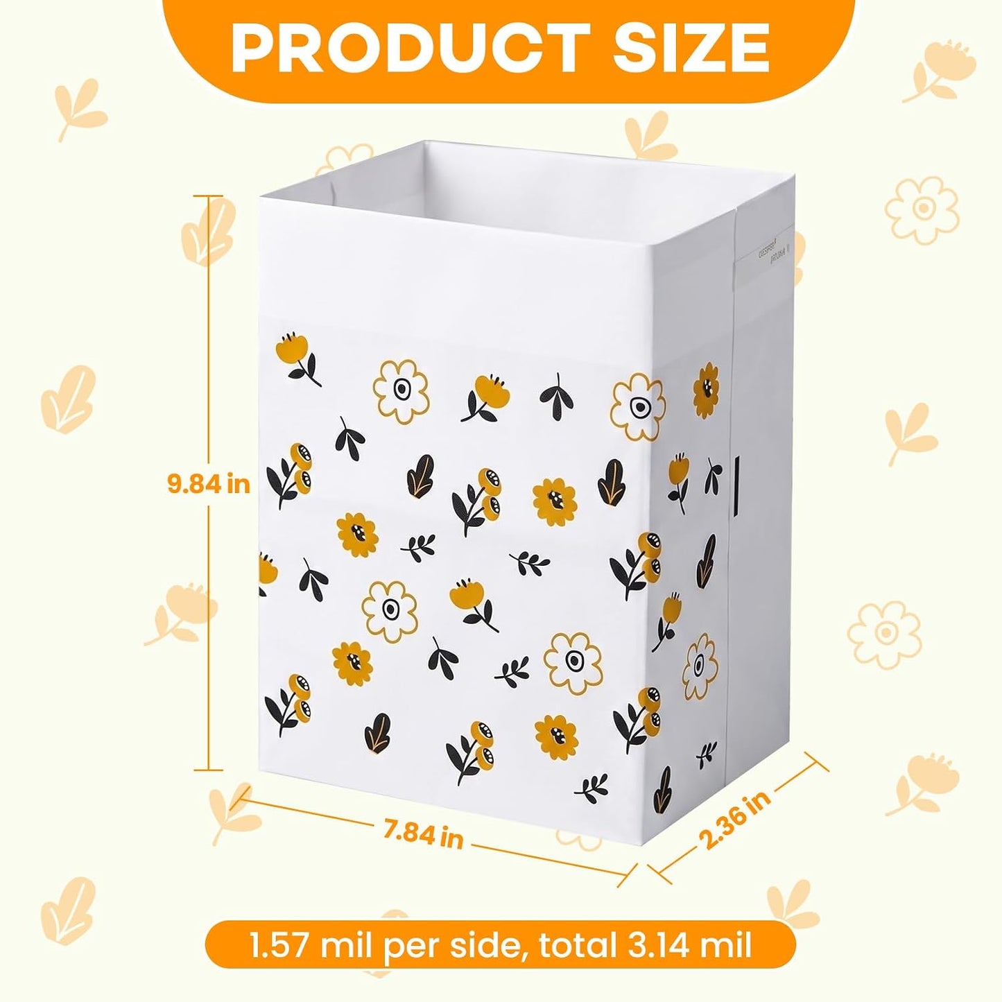 120 Pcs Disposable Car Trash Bags, Seal Disposable Car Garbage Bin Bags, Stick On Car Trash Bin for SUV Truck, RV Travel, Camping, Bedroom, Study Room, Office