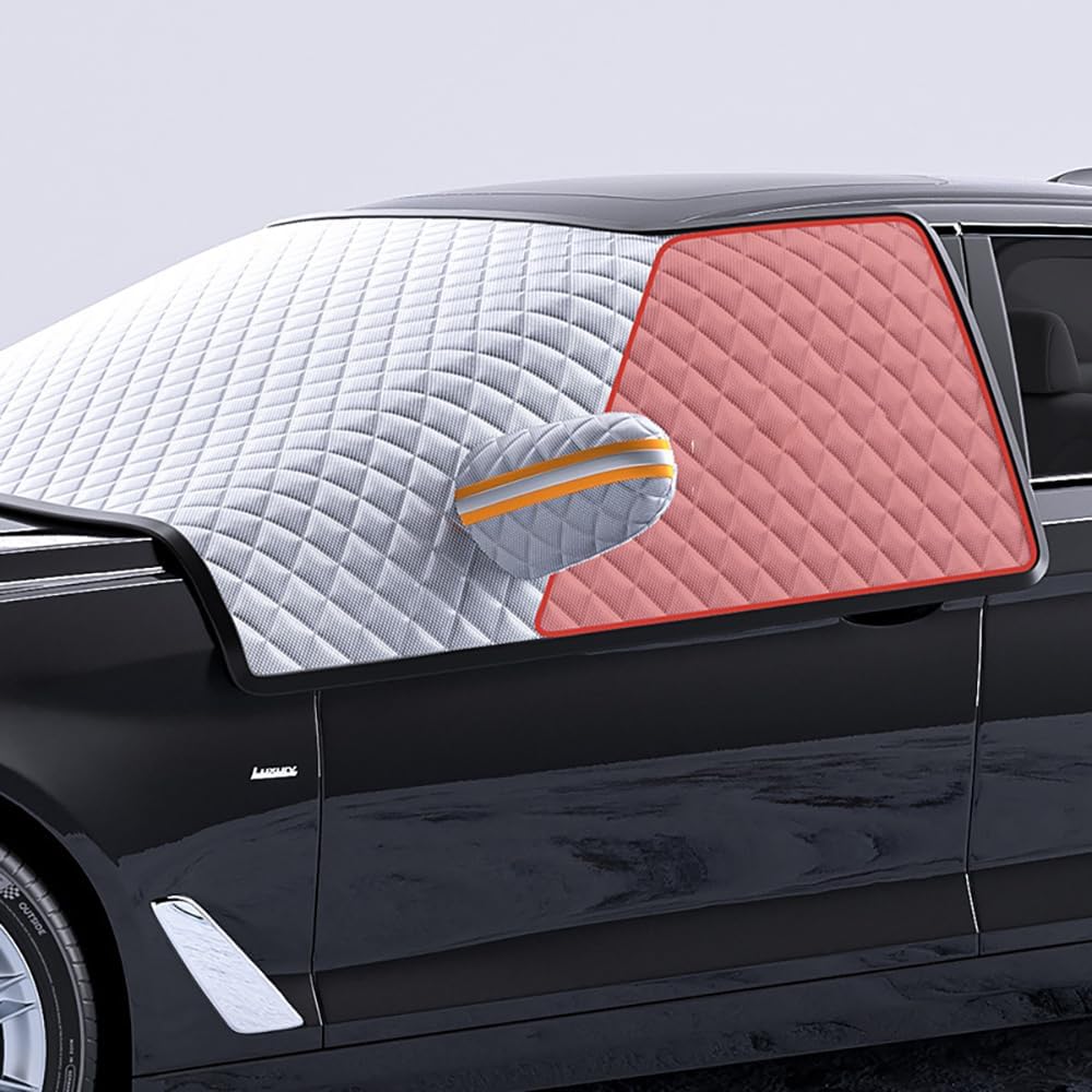 Magnetic Windshield Cover for Toyota RAV4 2019 2020 2021 2022 2023 2024 Cars Protects Against Frost Snow, Dust Easy to Install Secure Fit Winter Windscreen Protector,Silver